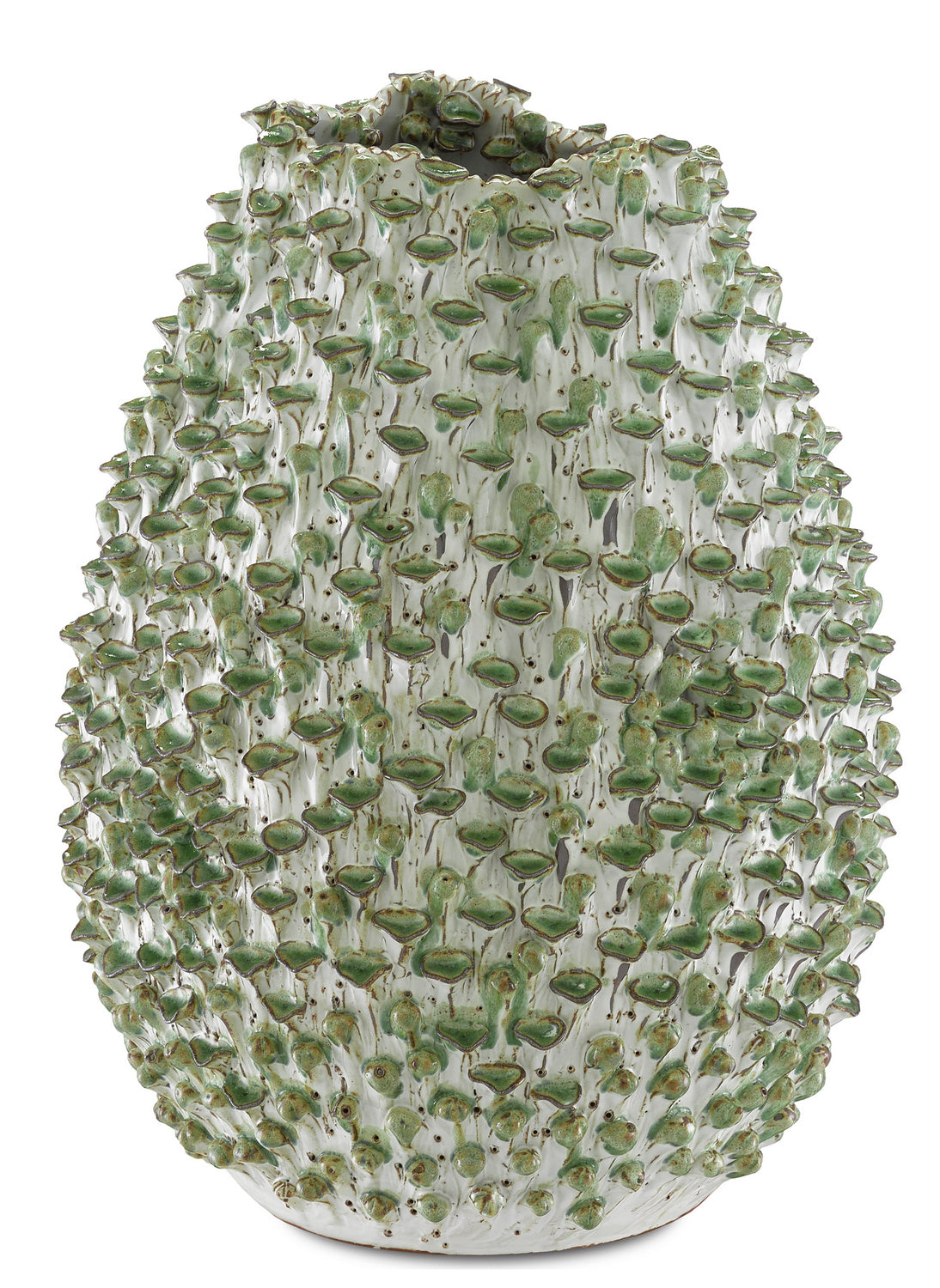 Vase from the Milione collection in White/Green finish