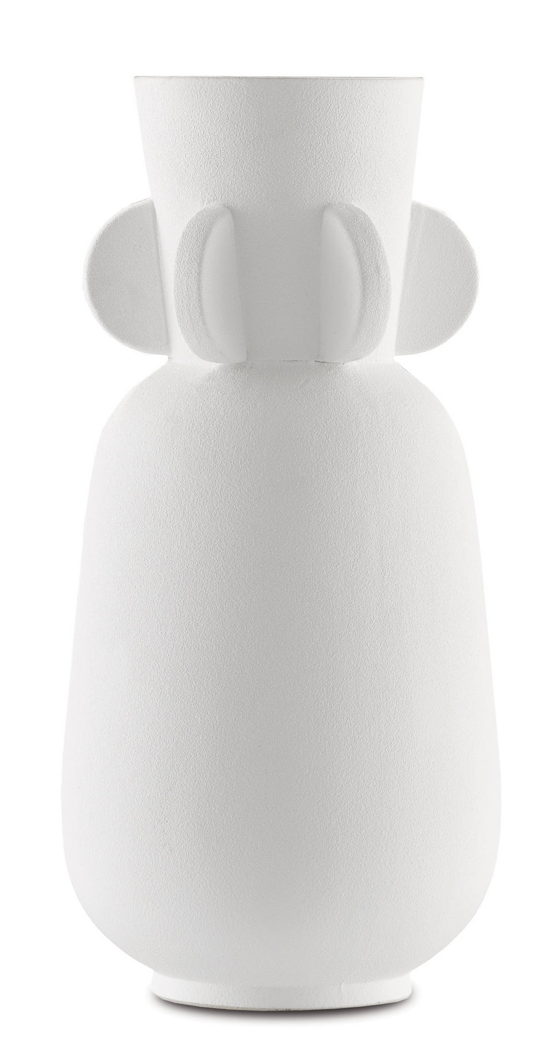 Vase from the Happy collection in Textured White finish