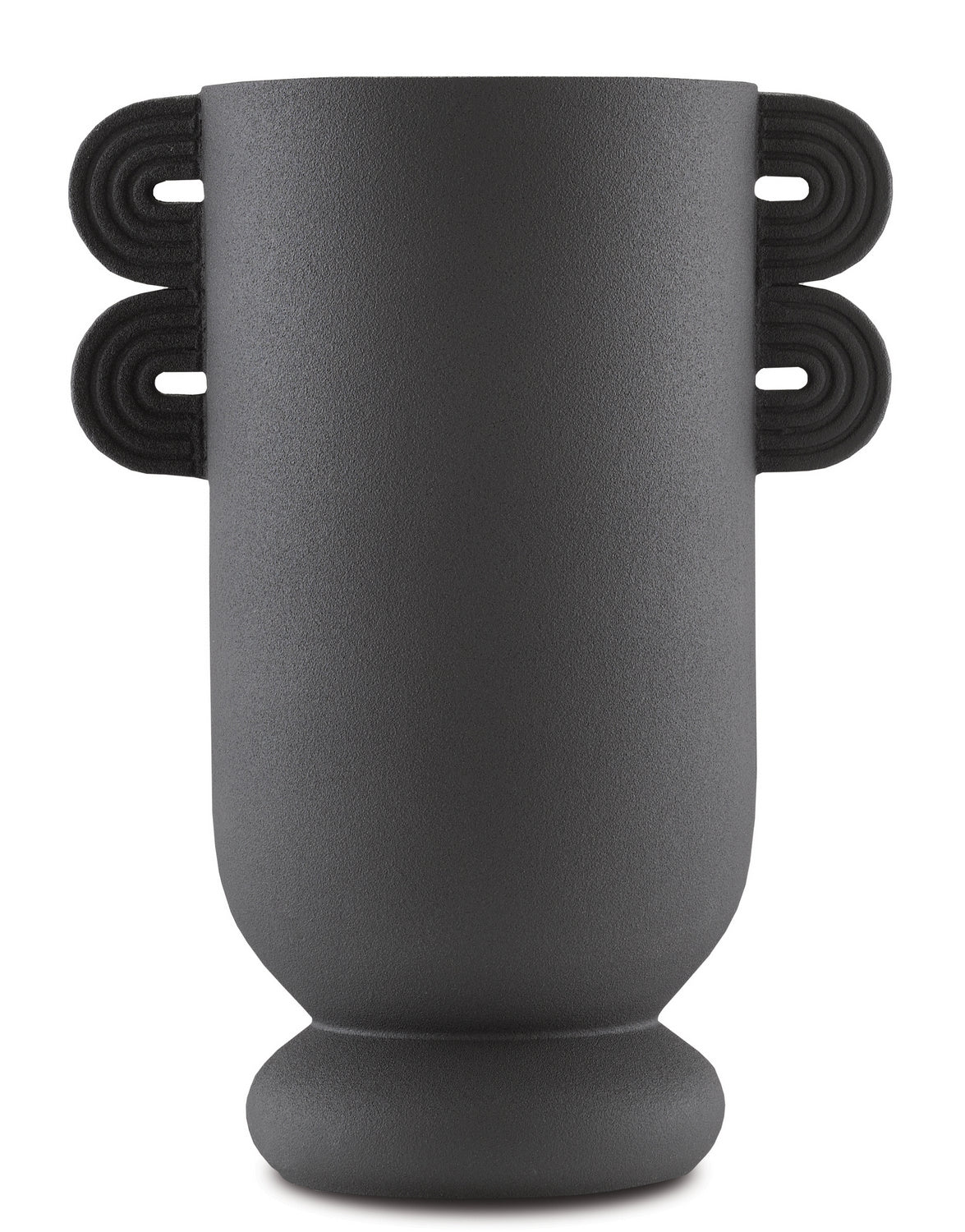 Vase from the Happy collection in Textured Black finish