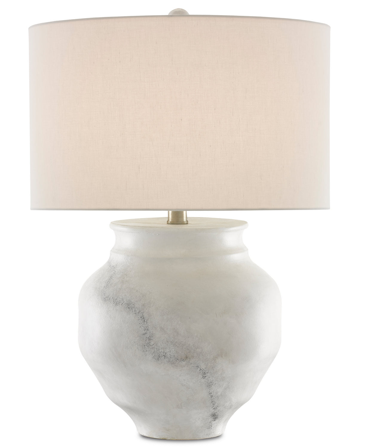 One Light Table Lamp from the Kalossi collection in White/Gray/Contemporary Silver Leaf finish