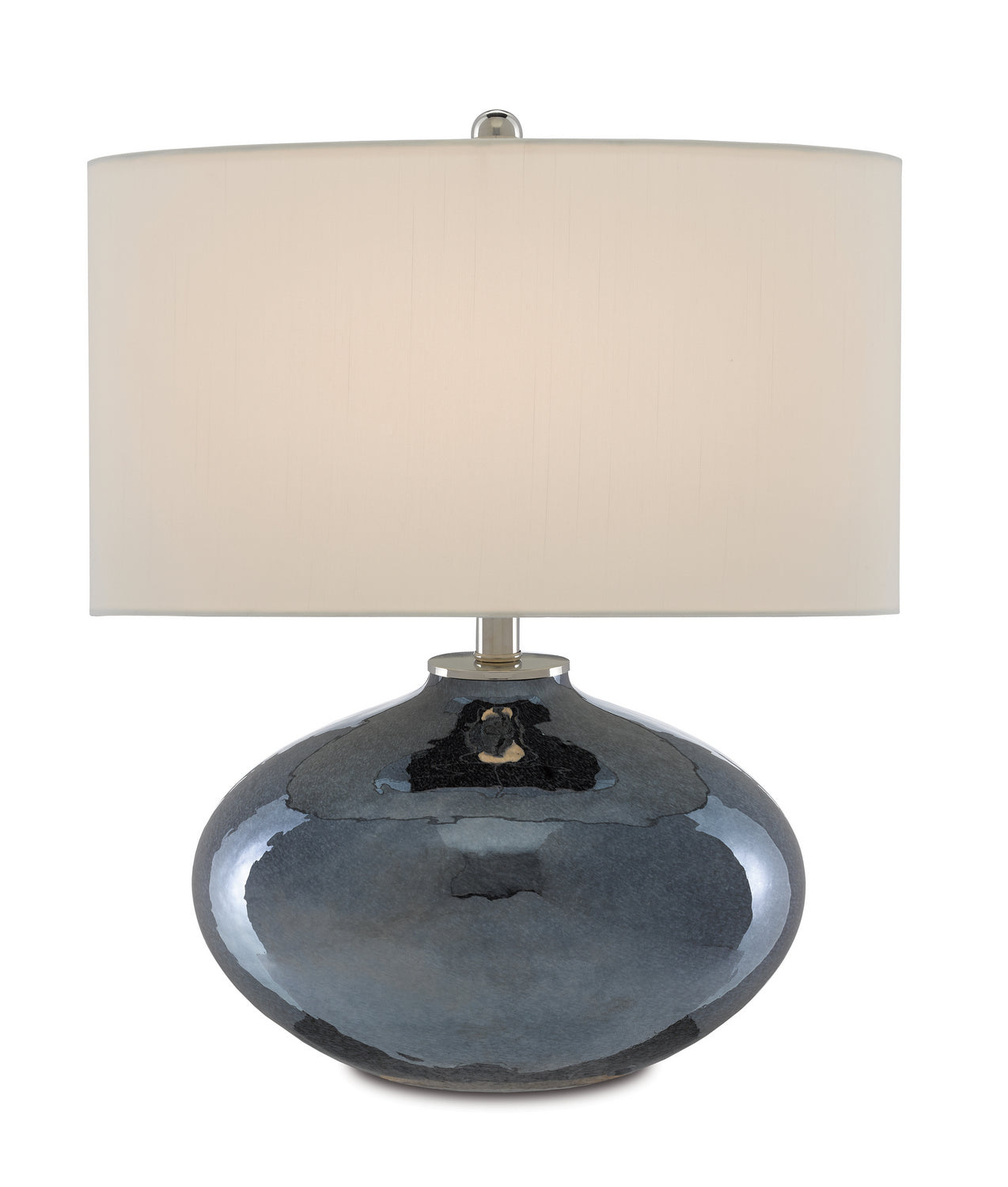 One Light Table Lamp from the Lucent collection in Blue Plated/Polished Nickel finish