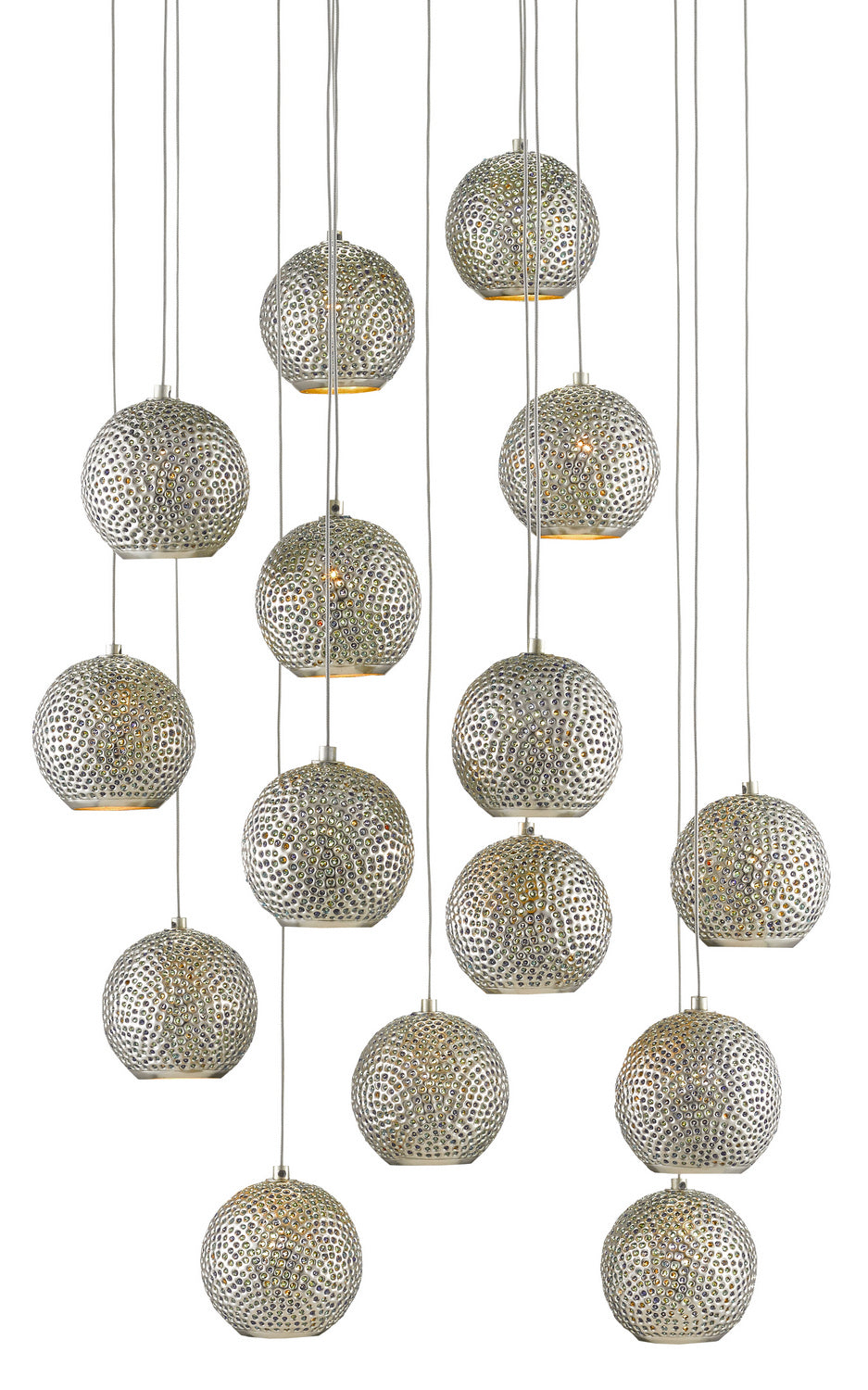 15 Light Pendant from the Giro collection in Blue/Nickel finish