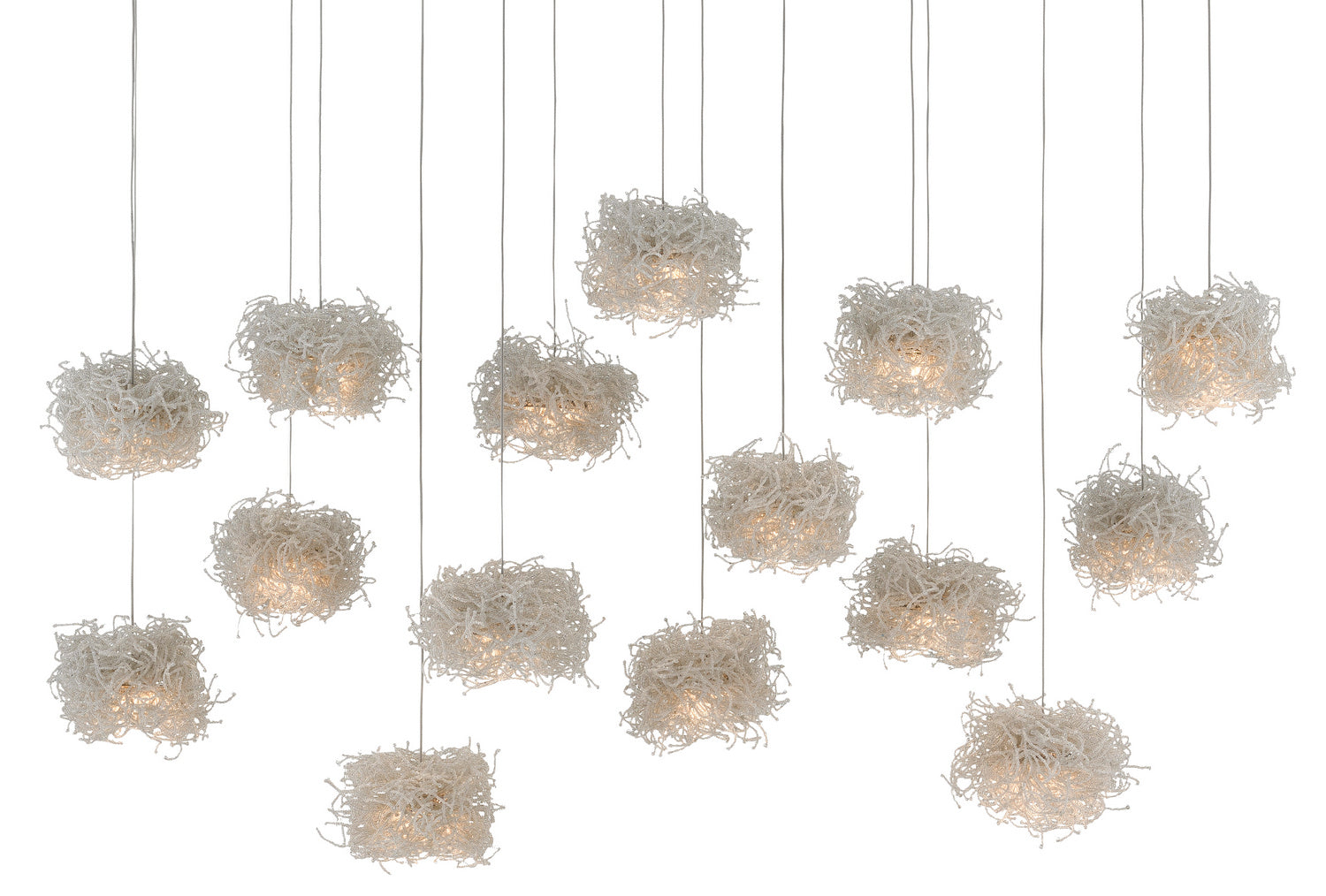 15 Light Pendant from the Birds collection in Clear finish