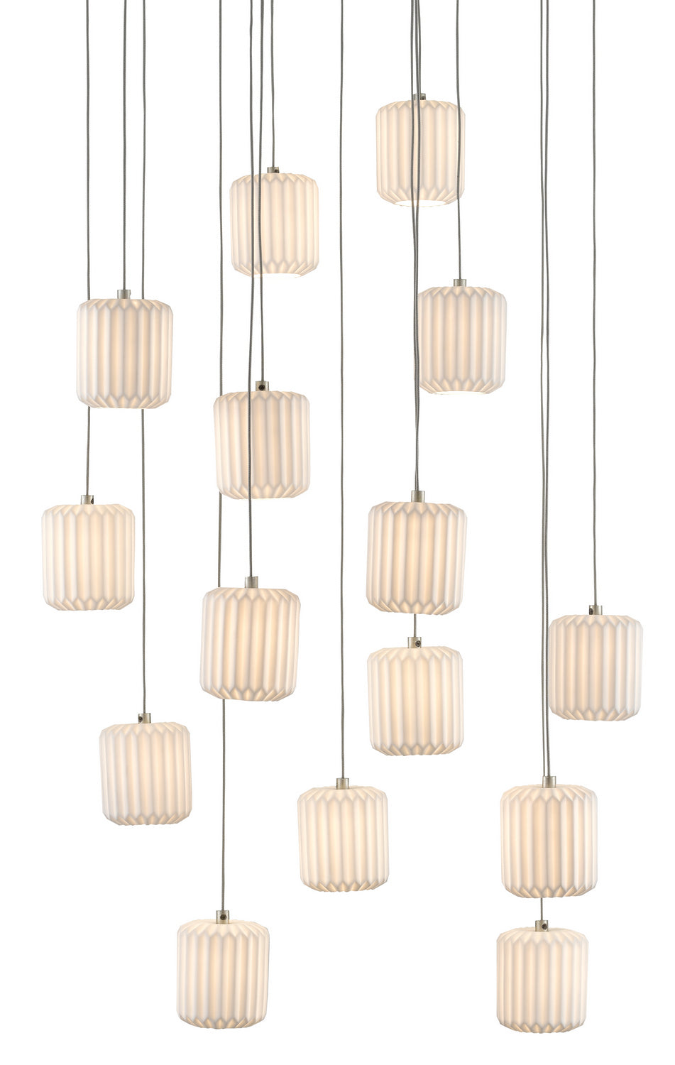 15 Light Pendant from the Dove collection in White finish