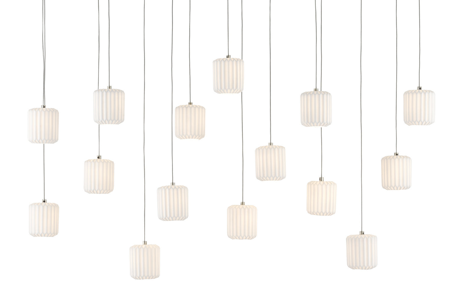 15 Light Pendant from the Dove collection in White finish