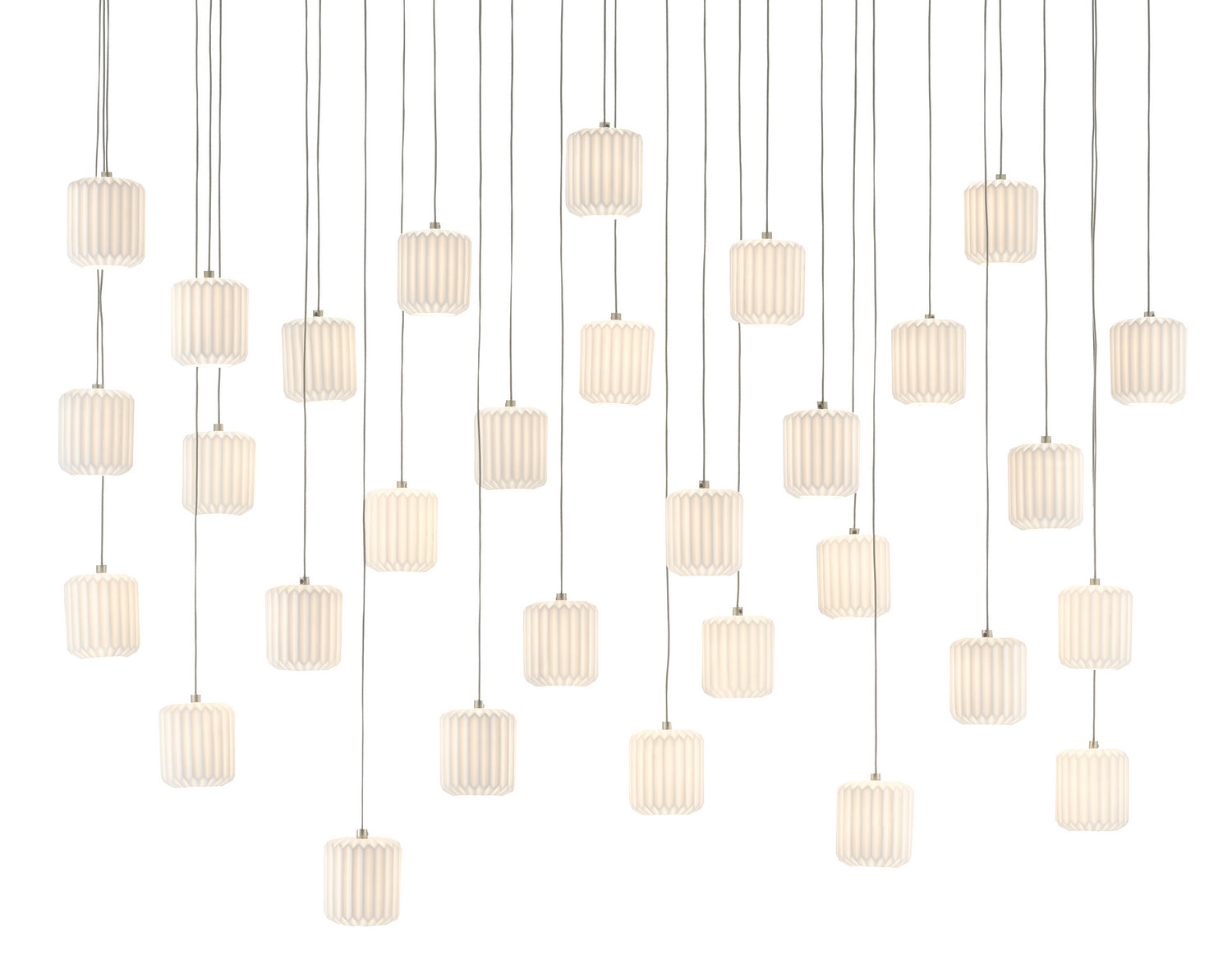 30 Light Pendant from the Dove collection in White finish