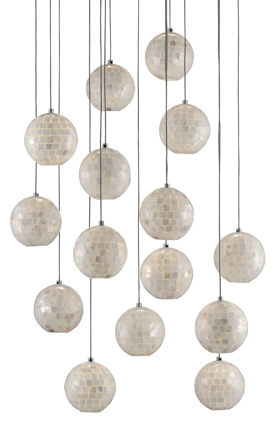 15 Light Pendant from the Finhorn collection in Pearl finish