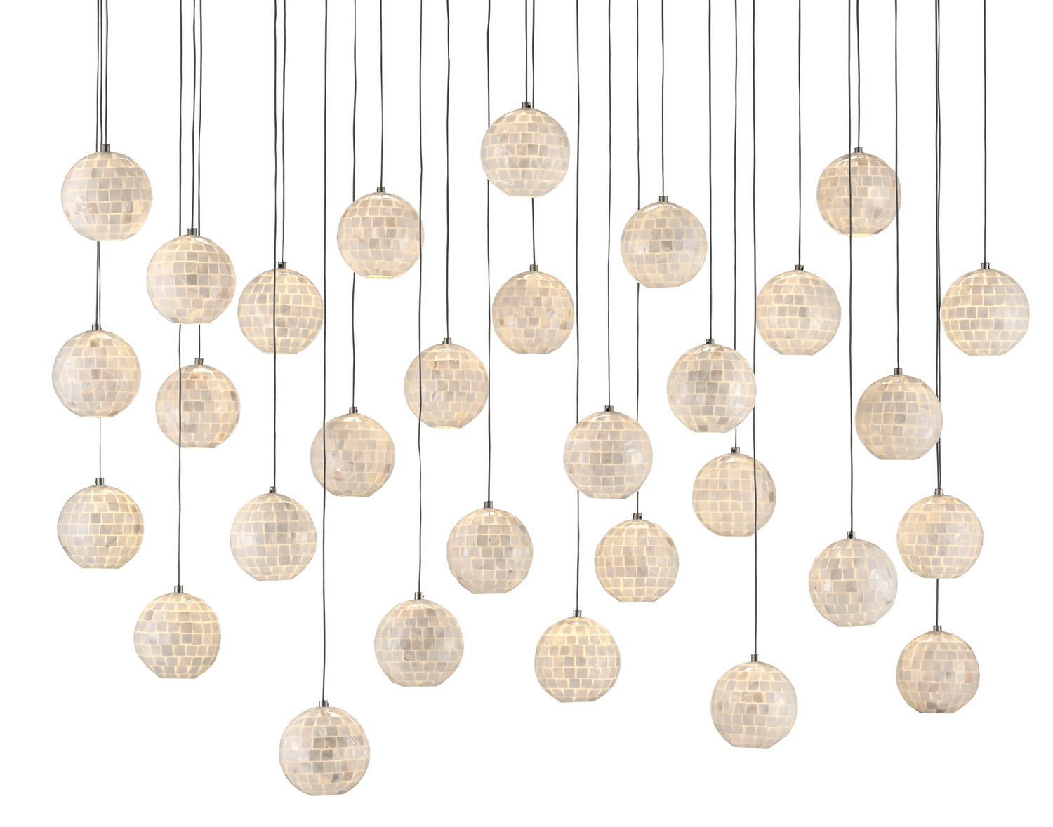 30 Light Pendant from the Finhorn collection in Pearl finish