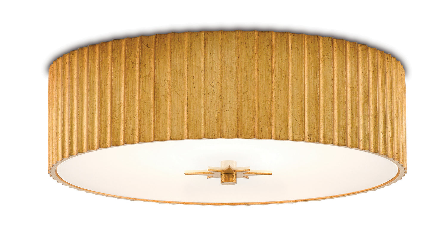 LED Flush Mount from the Caravel collection in Gold Leaf finish