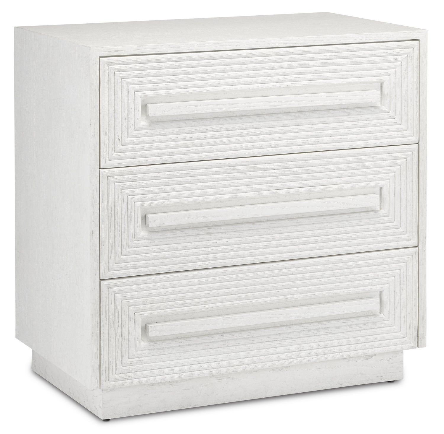 Chest from the Morombe collection in Cerused White finish