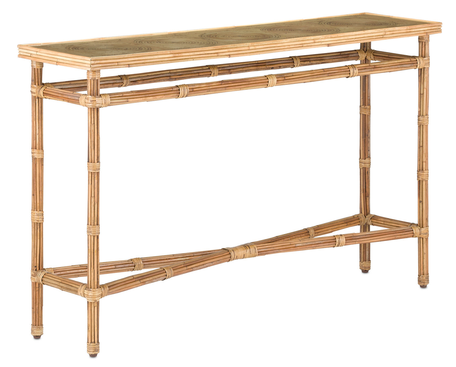 Console Table from the Silang collection in Natural Rattan finish