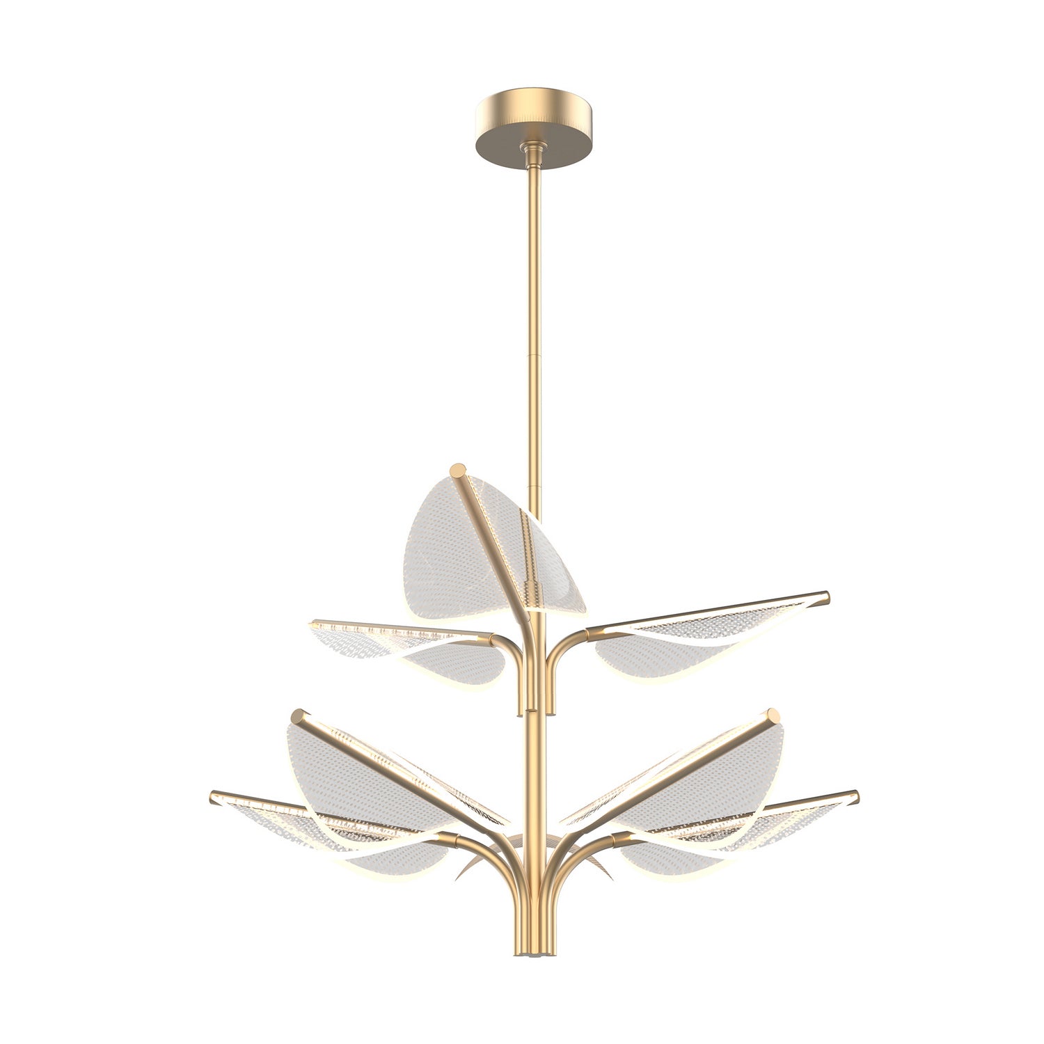 Alora - PD321132NB - LED Pendant - Flora - Natural Brass