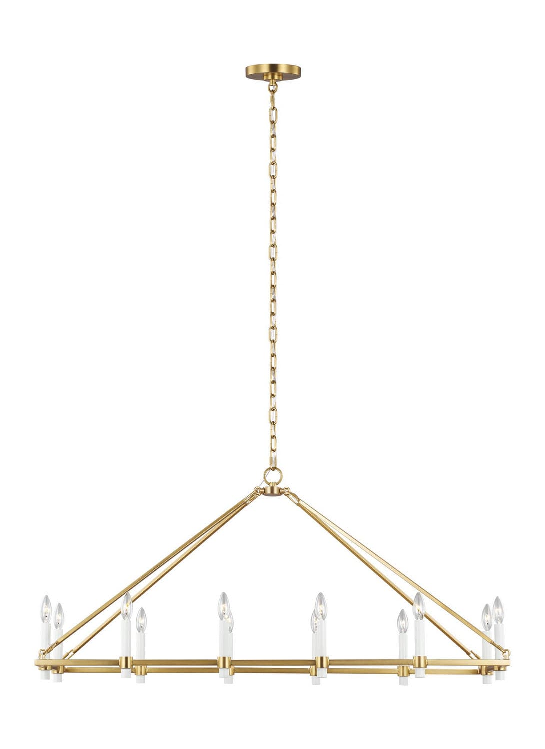 Visual Comfort Studio - CC14612BBS - 12 Light Linear Chandelier - Marston - Burnished Brass