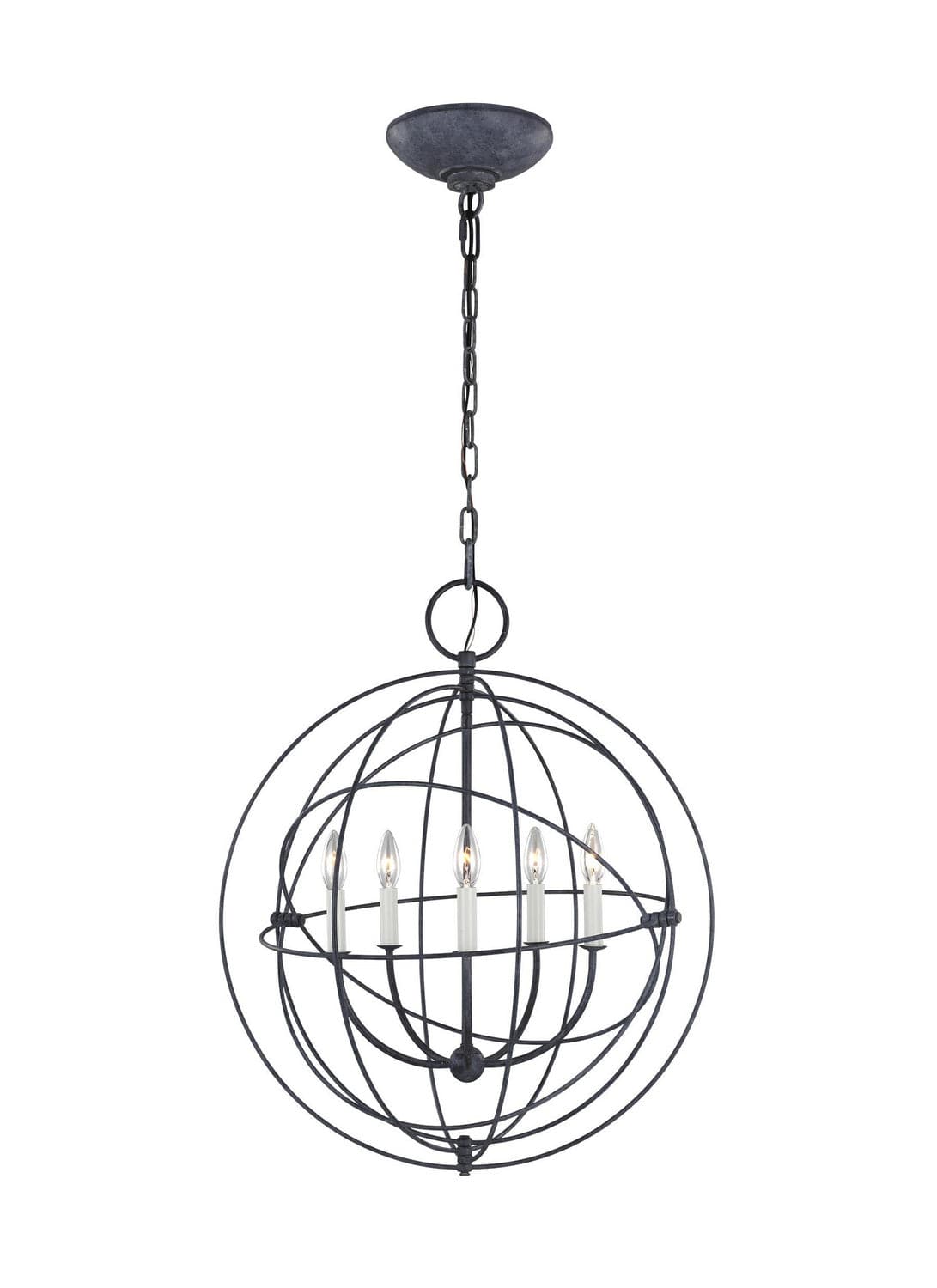 Visual Comfort Studio - CP1255WGV - Five Light Pendant - Bayberry - Weathered Galvanized