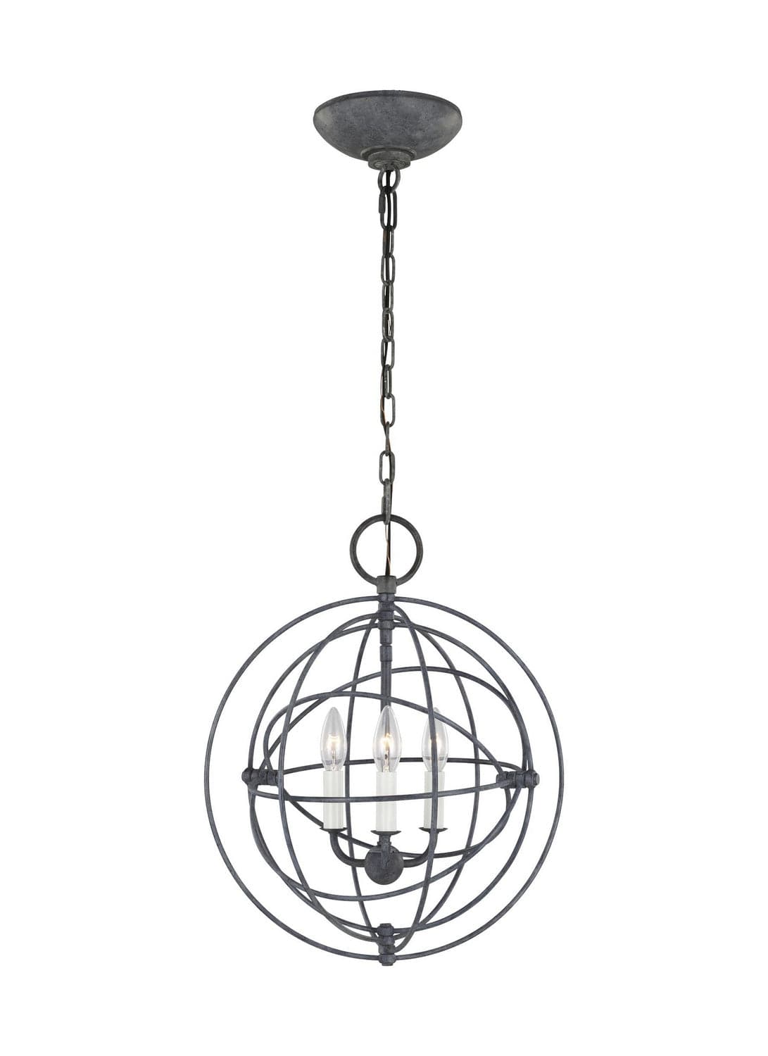 Visual Comfort Studio - CP1263WGV - Three Light Pendant - Bayberry - Weathered Galvanized