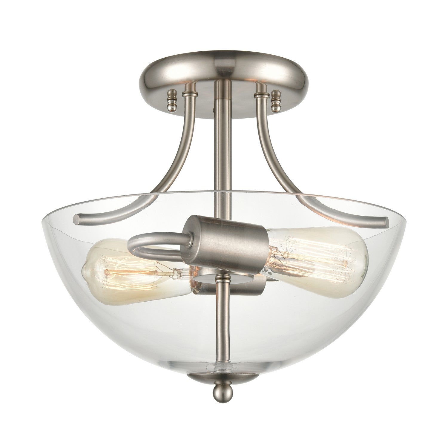 ELK Home - CN280282 - Two Light Semi Flush Mount - Astoria - Brushed Nickel