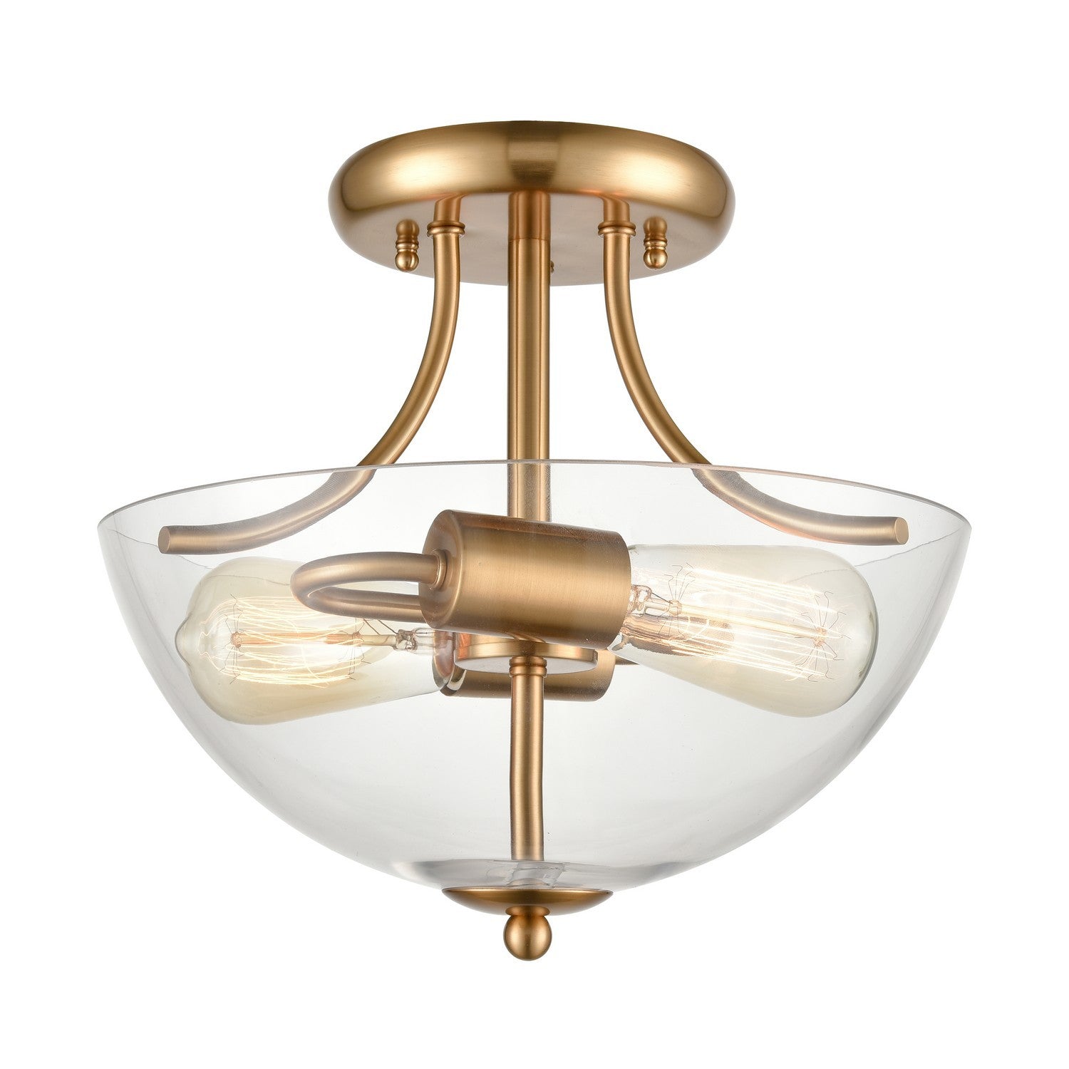 ELK Home - CN280285 - Two Light Semi Flush Mount - Astoria - Satin Gold