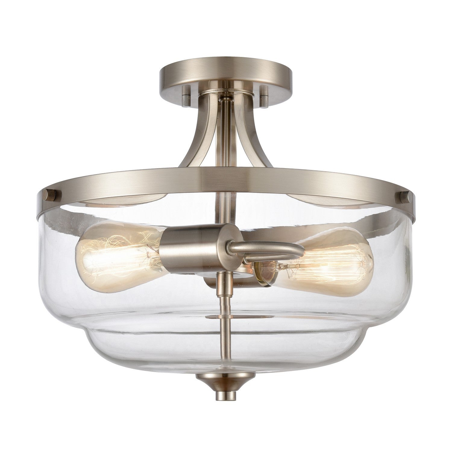 ELK Home - CN320282 - Two Light Semi Flush Mount - Calistoga - Brushed Nickel