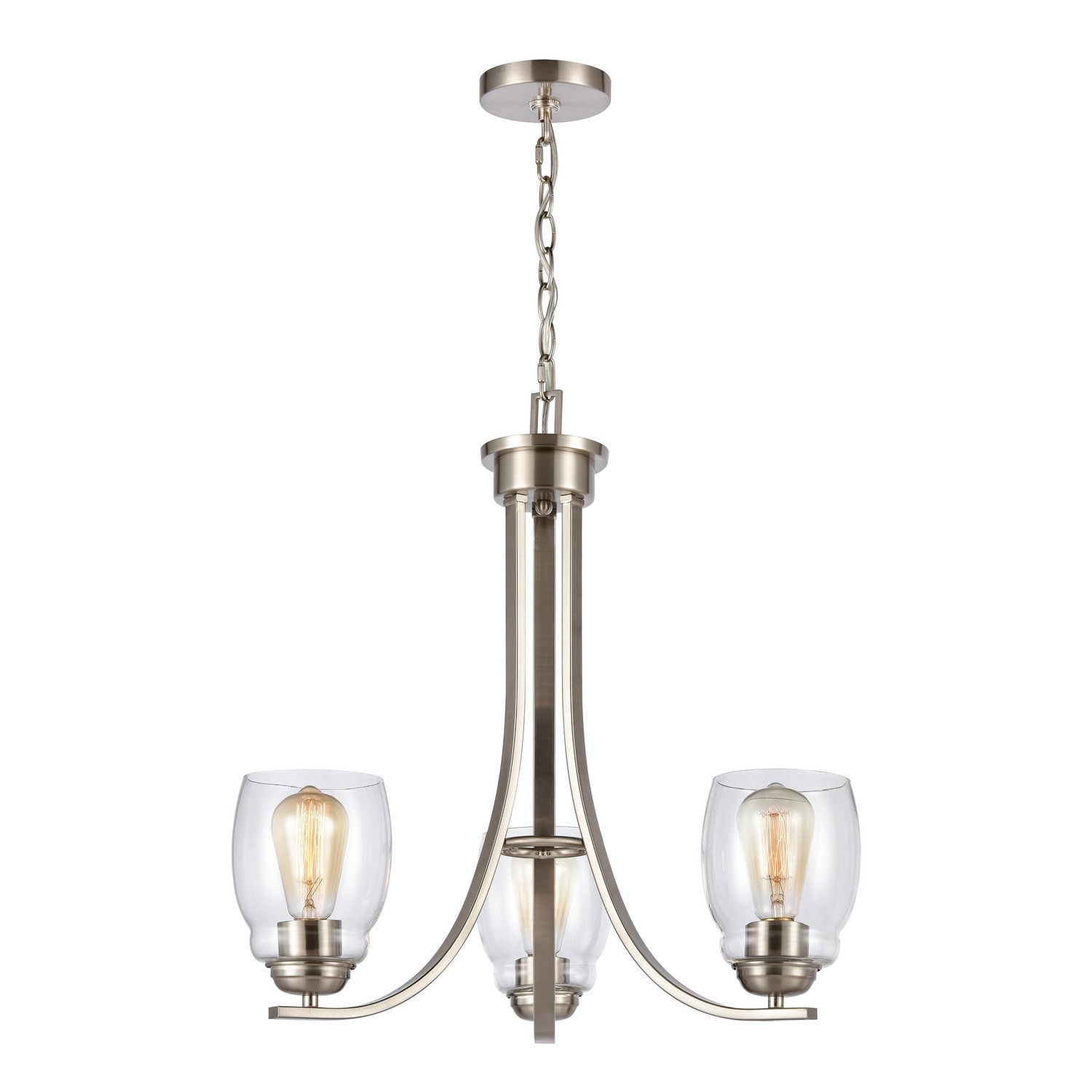 ELK Home - CN320322 - Three Light Chandelier - Calistoga - Brushed Nickel