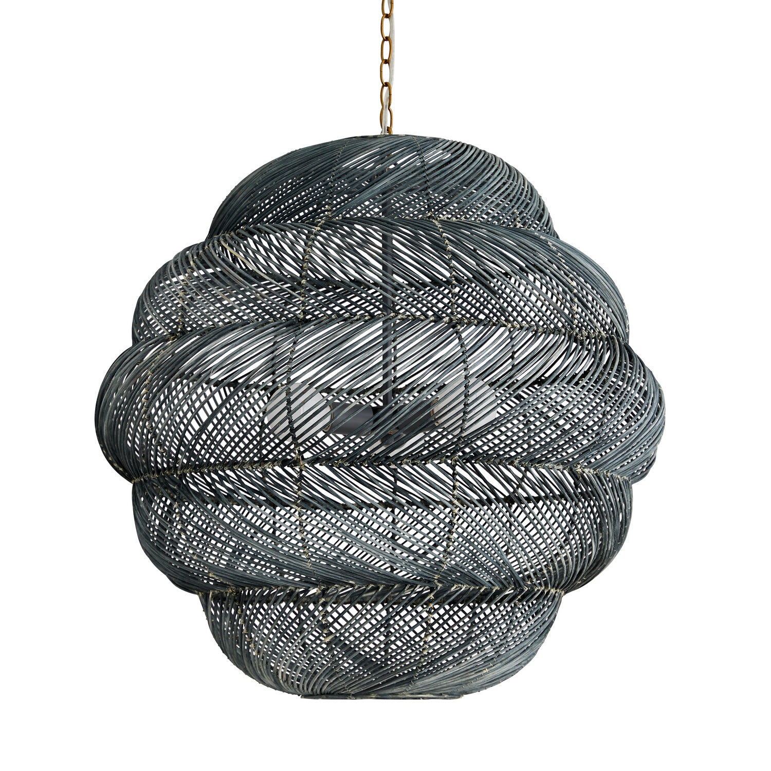 Three Light Pendant from the Gwen collection in Dark Gray finish