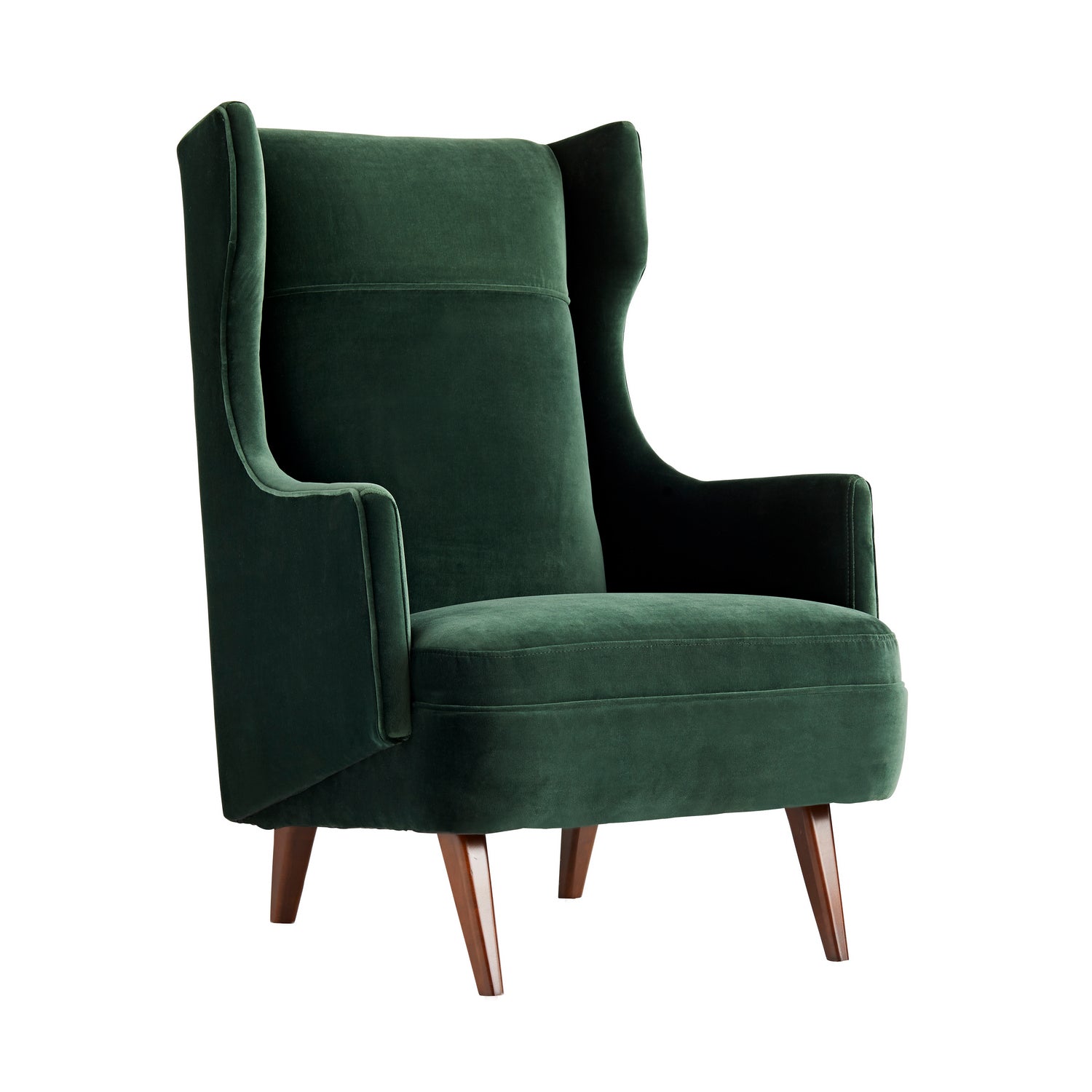 Upholstery - Chair from the Budelli collection in Forest Velvet/Dark Walnut finish