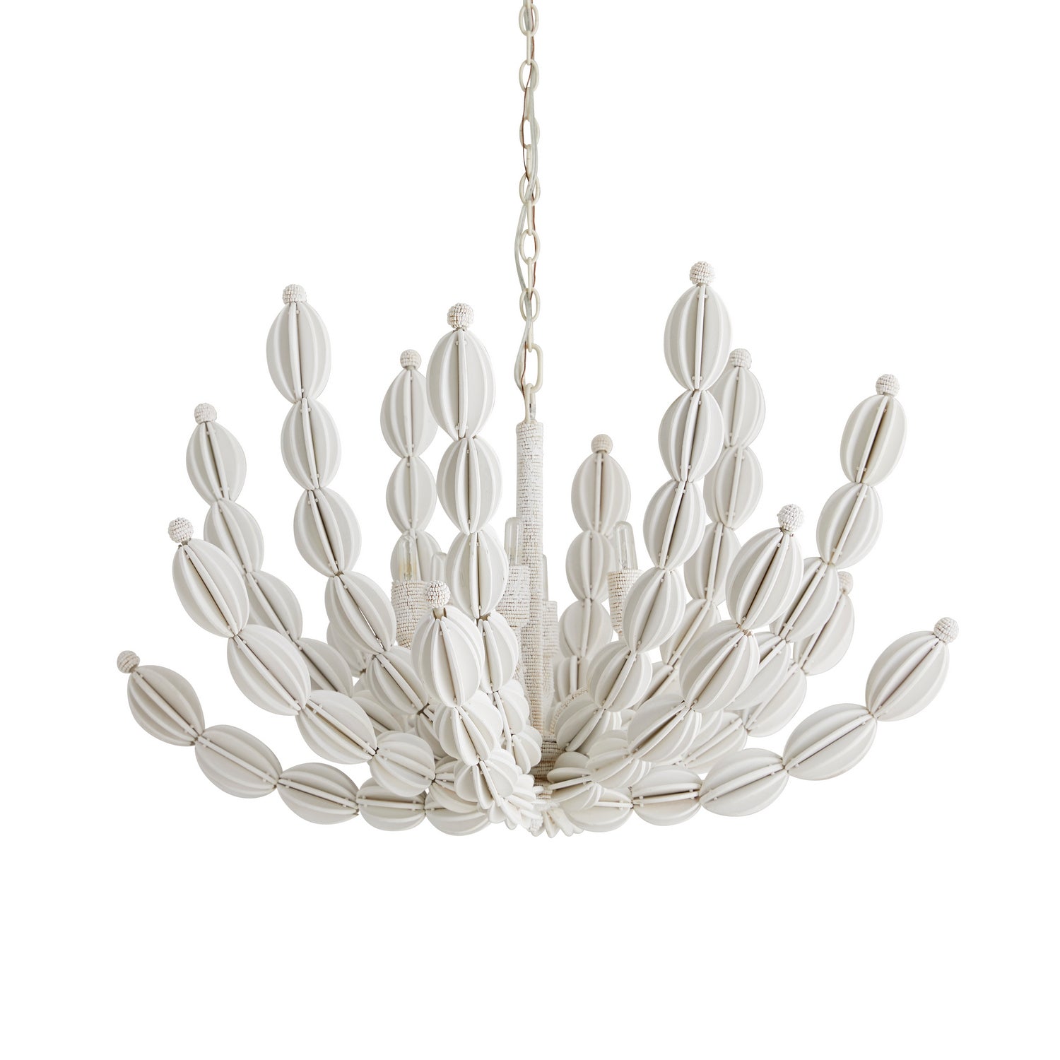 Six Light Chandelier from the Indi collection in White finish