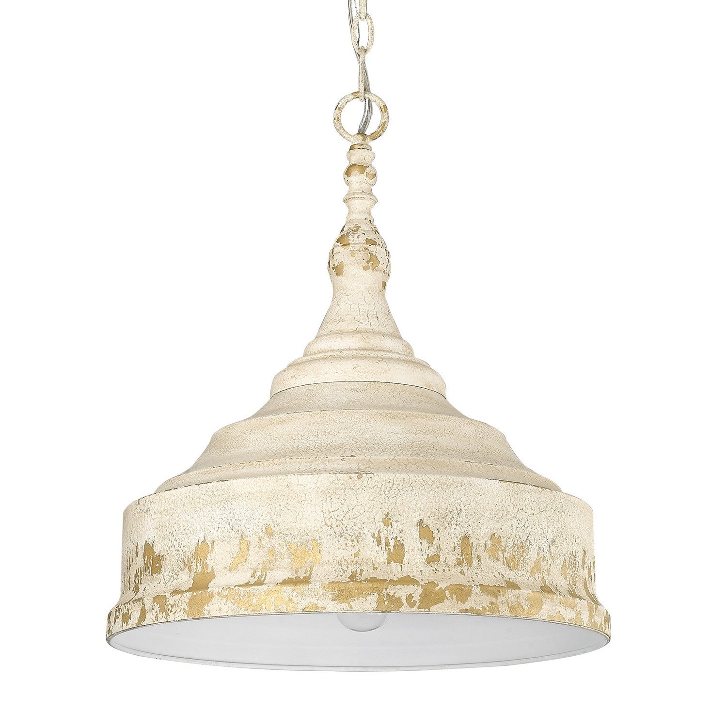 Golden - 0806-3P AI - Three Light Pendant - Keating AI - Antique Ivory