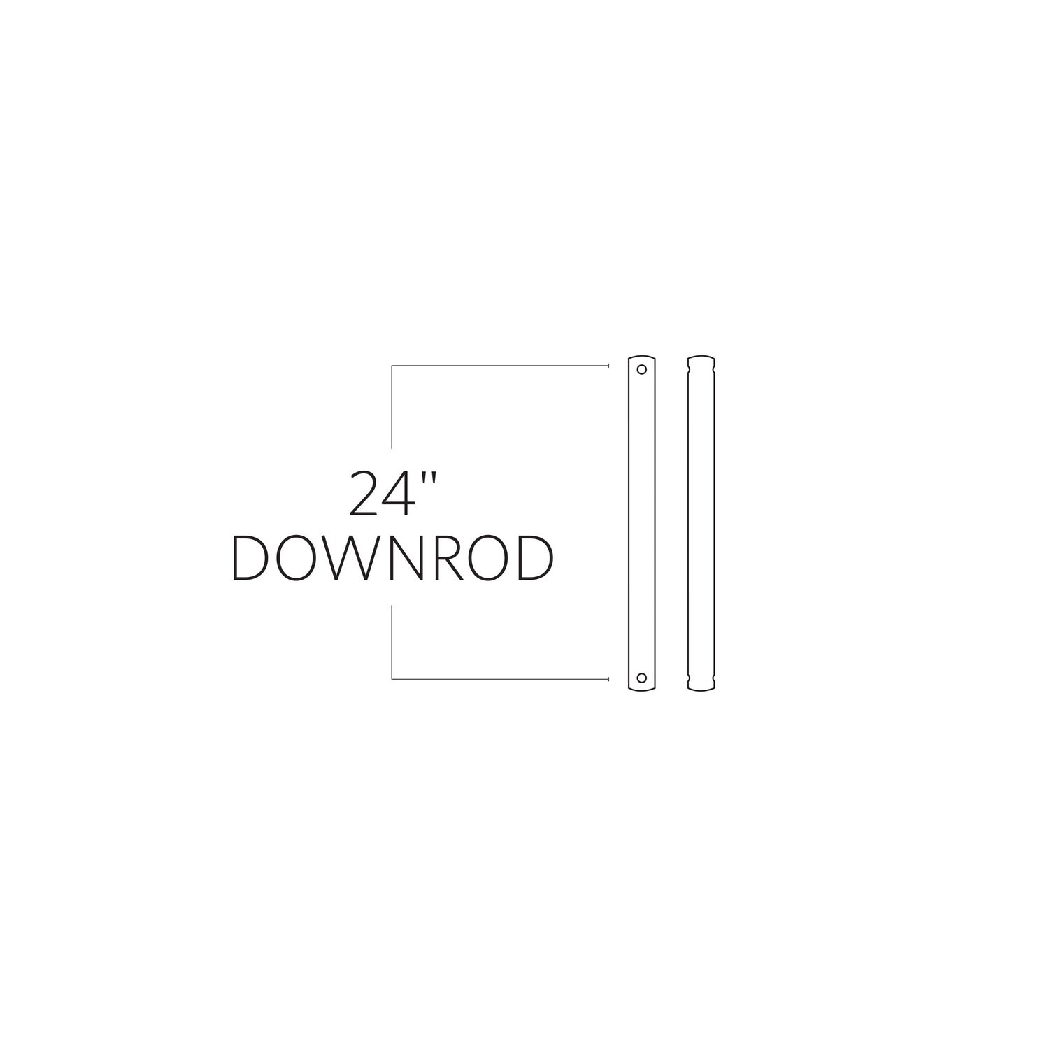 Visual Comfort Fan - DRM24AGP - Downrod - Minimalist Downrod - Aged Pewter