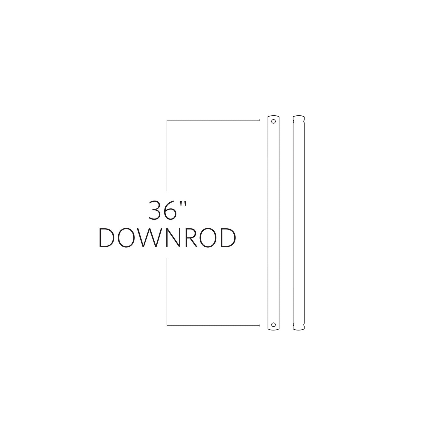 Visual Comfort Fan - DRM36AGP - Downrod - Minimalist Downrod - Aged Pewter