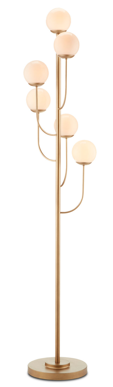 Six Light Floor Lamp from the Farnsworth collection in Brass finish