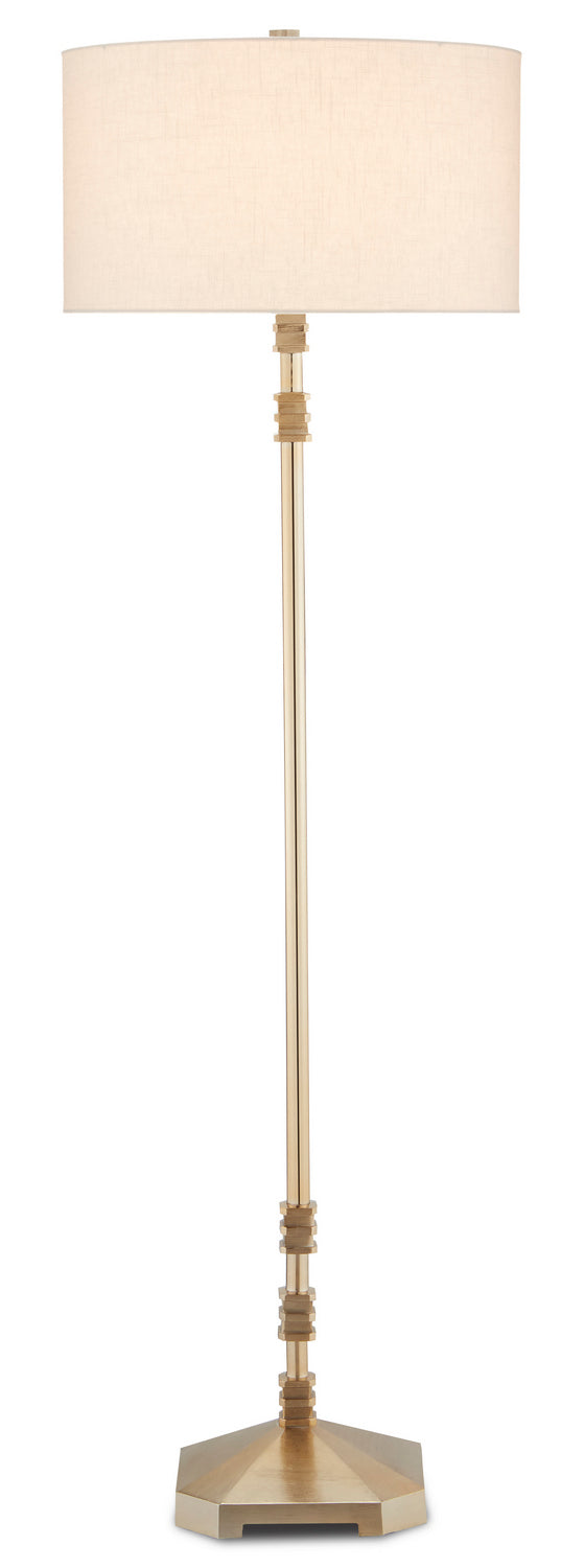 One Light Floor Lamp from the Pilare collection in Shiny Gold finish