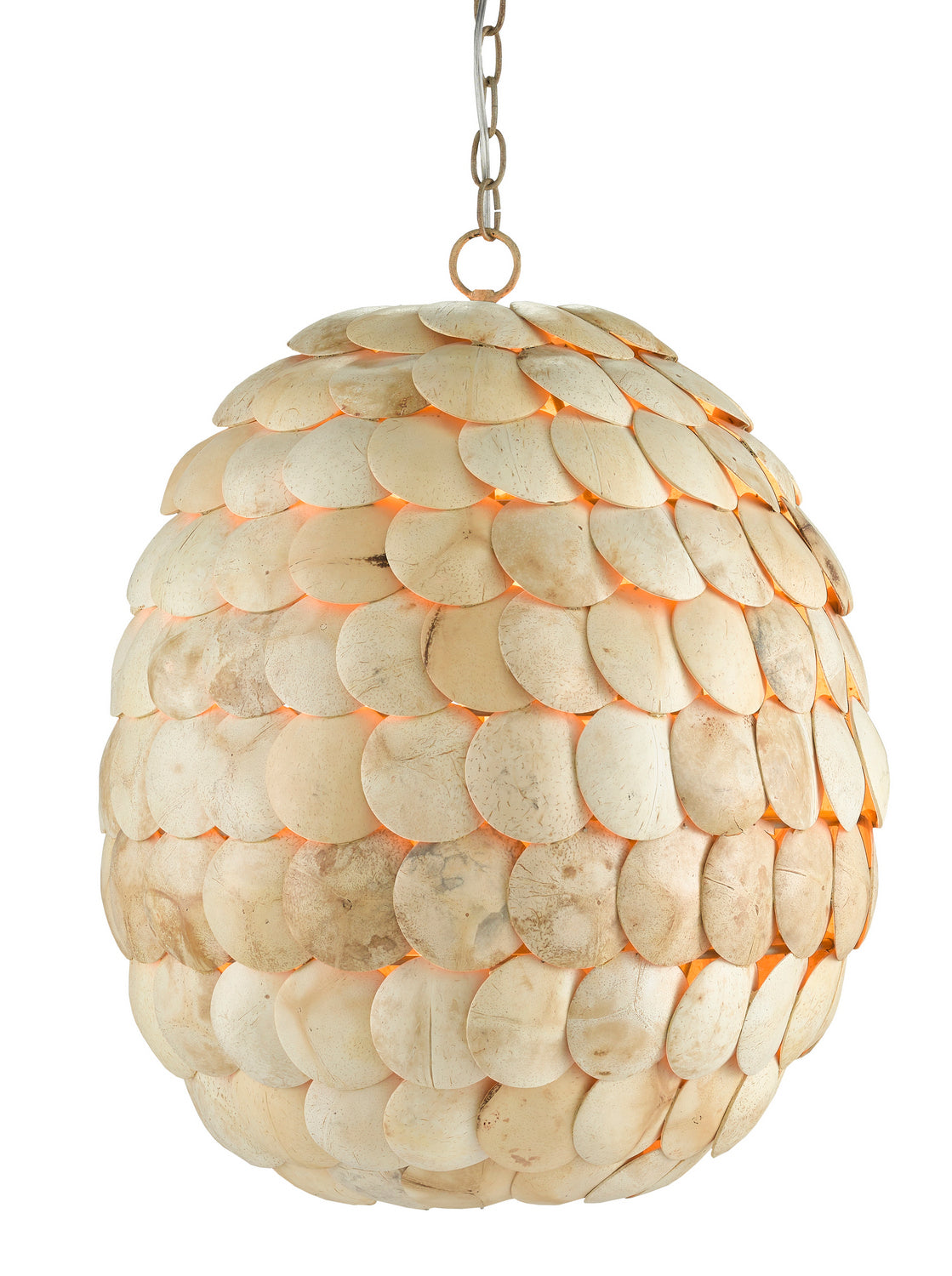 Three Light Pendant from the Buko collection in Coco Cream finish