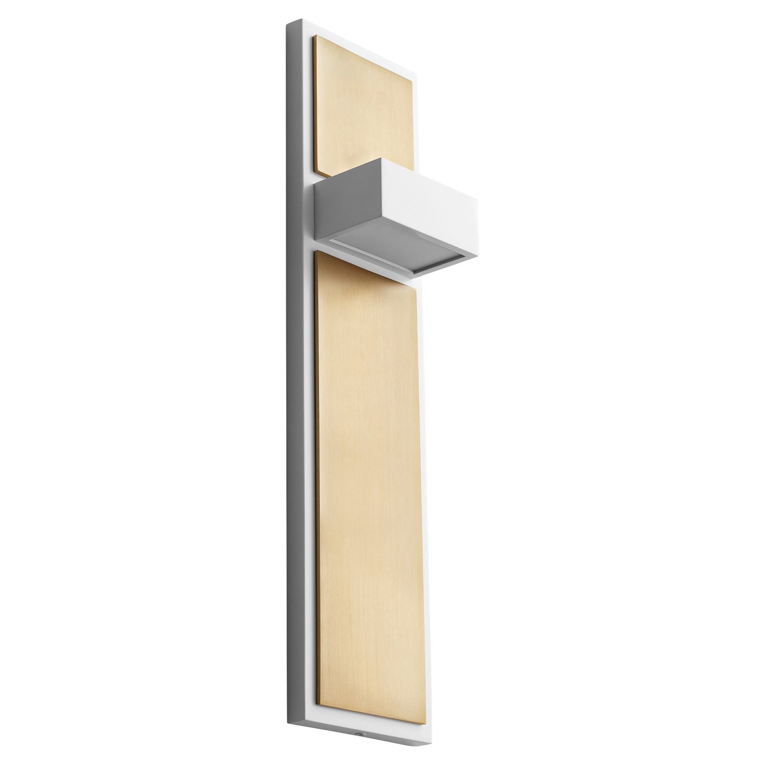 Oxygen - 3-401-640 - LED Wall Sconce - Guapo - White W/ Aged Brass