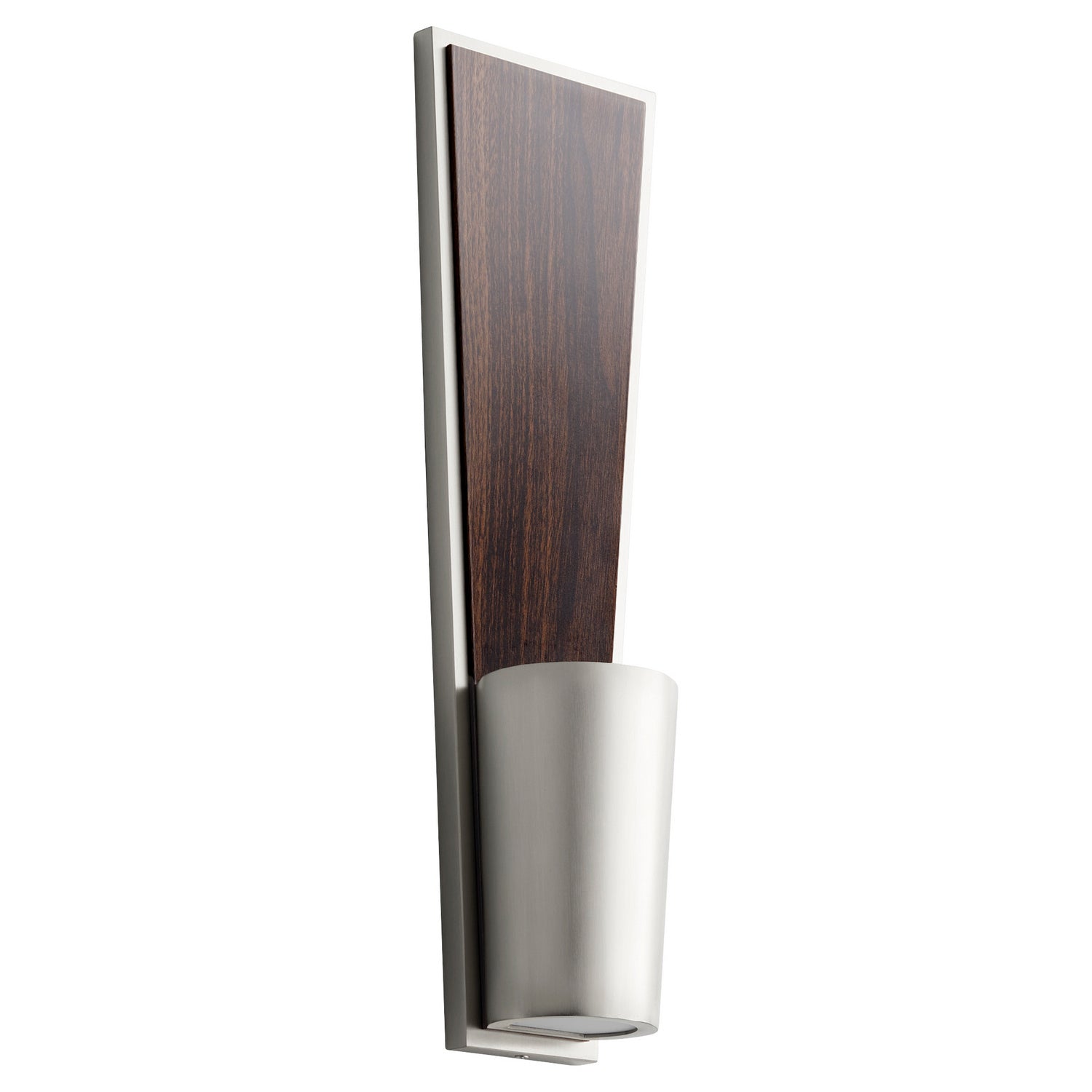 Oxygen - 3-402-24 - LED Wall Sconce - Favero - Satin Nickel W/ Walnut