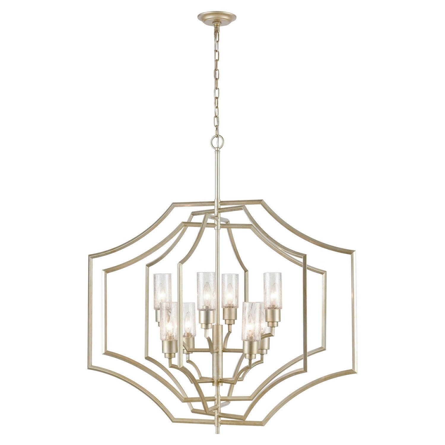 ELK Home - 33447/8 - Eight Light Chandelier - Cheswick - Aged Silver