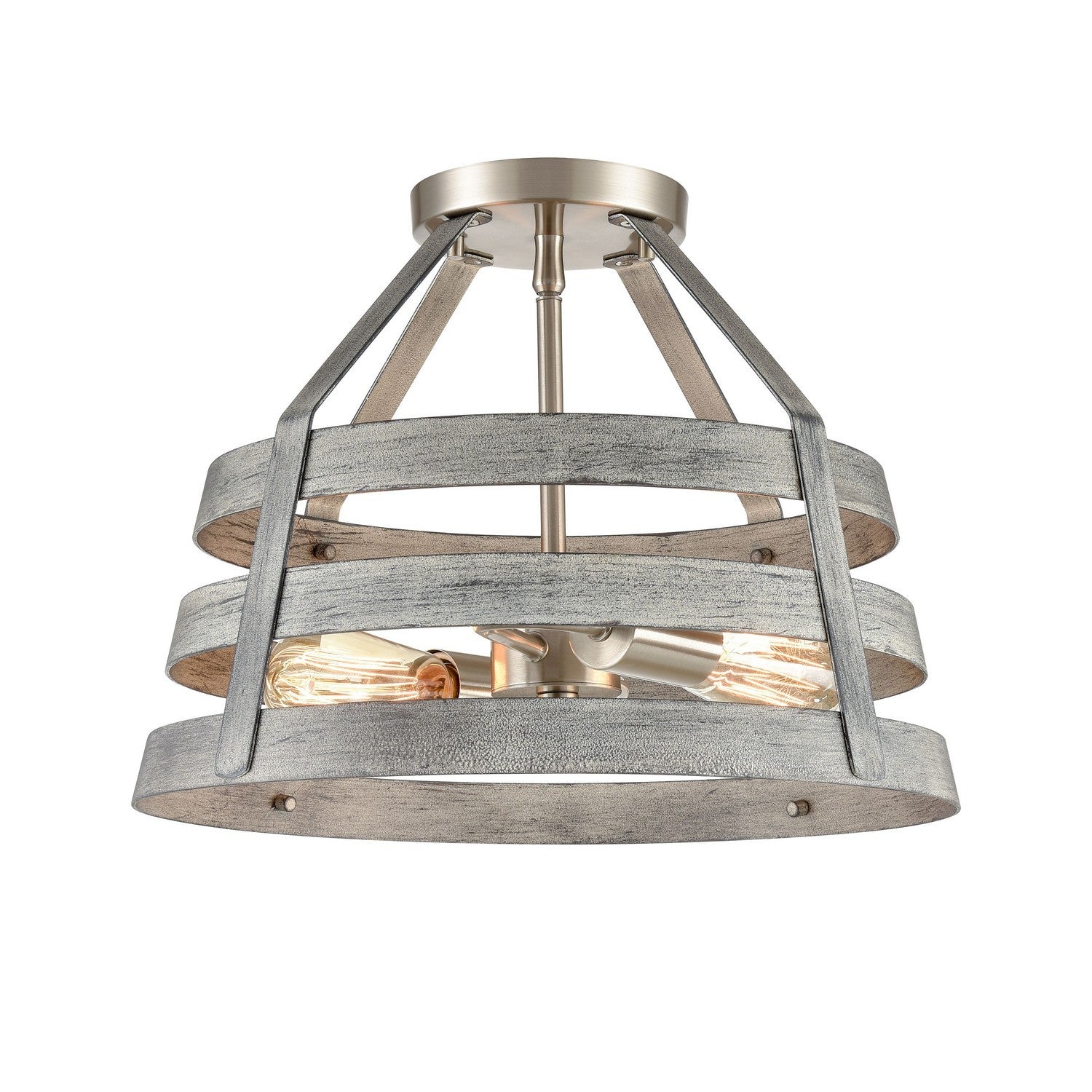 ELK Home - 33456/2 - Two Light Semi Flush Mount - Brigantine - Satin Nickel