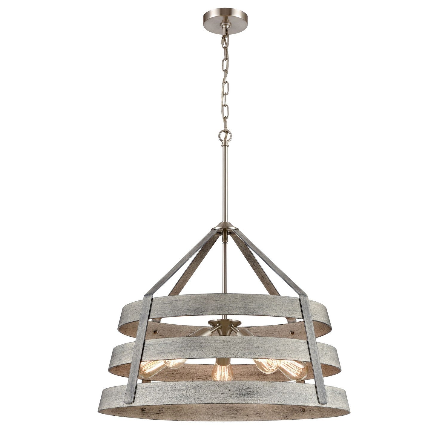 ELK Home - 33458/5 - Five Light Chandelier - Brigantine - Satin Nickel