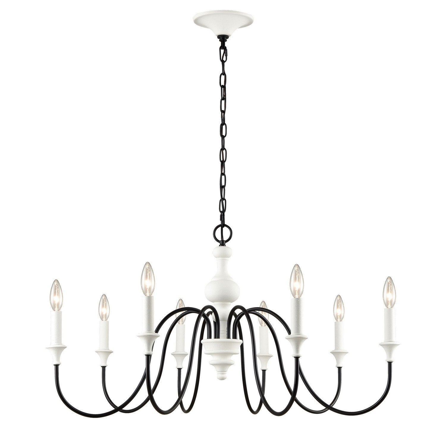 ELK Home - 33468/8 - Eight Light Chandelier - Val de Loire - White Coral