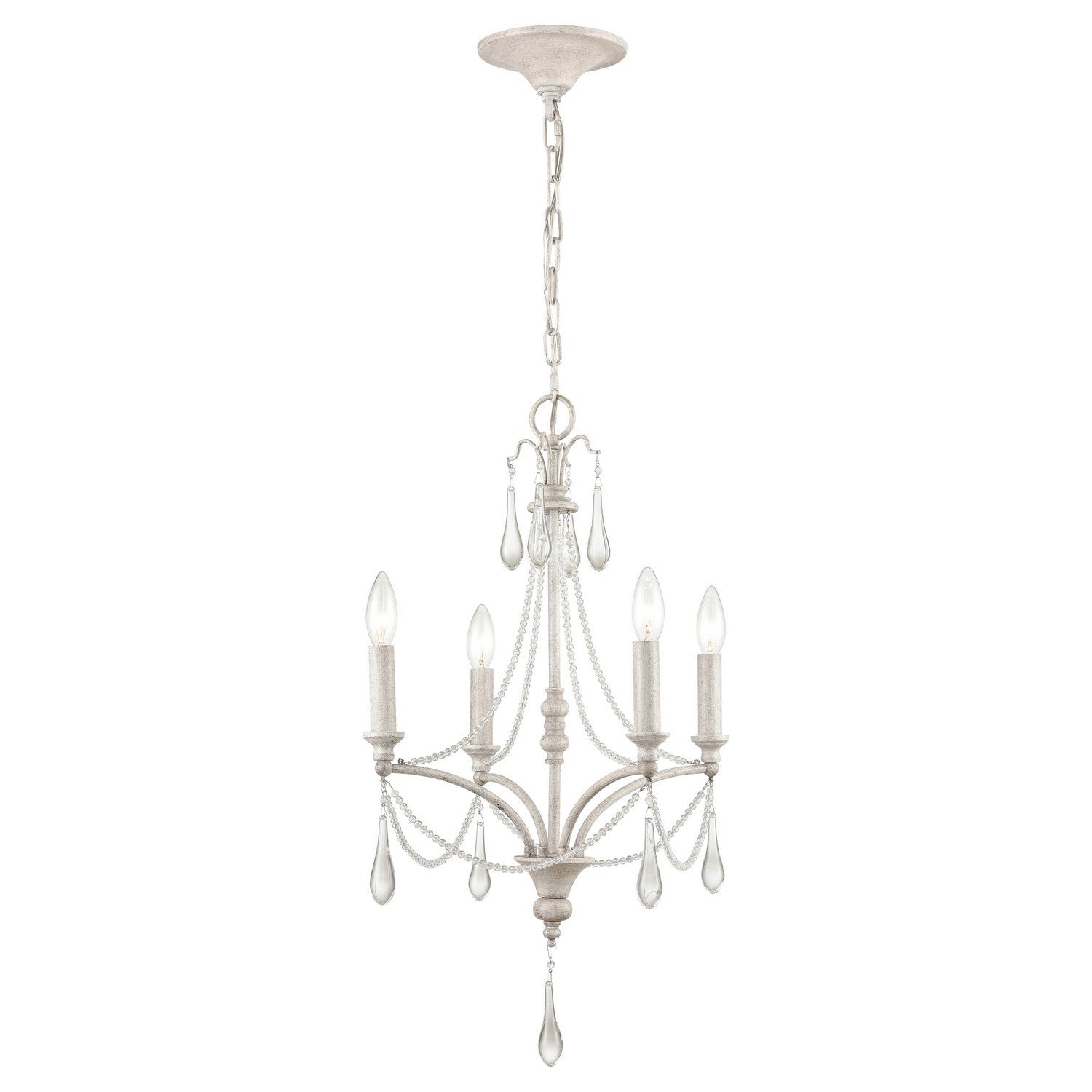 ELK Home - 33475/4 - Four Light Chandelier - French Parlor - Vintage White