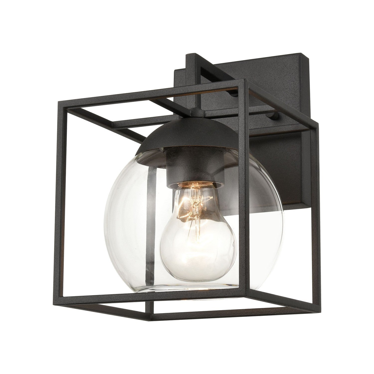 ELK Home - 47320/1 - One Light Outdoor Wall Sconce - Cubed - Charcoal