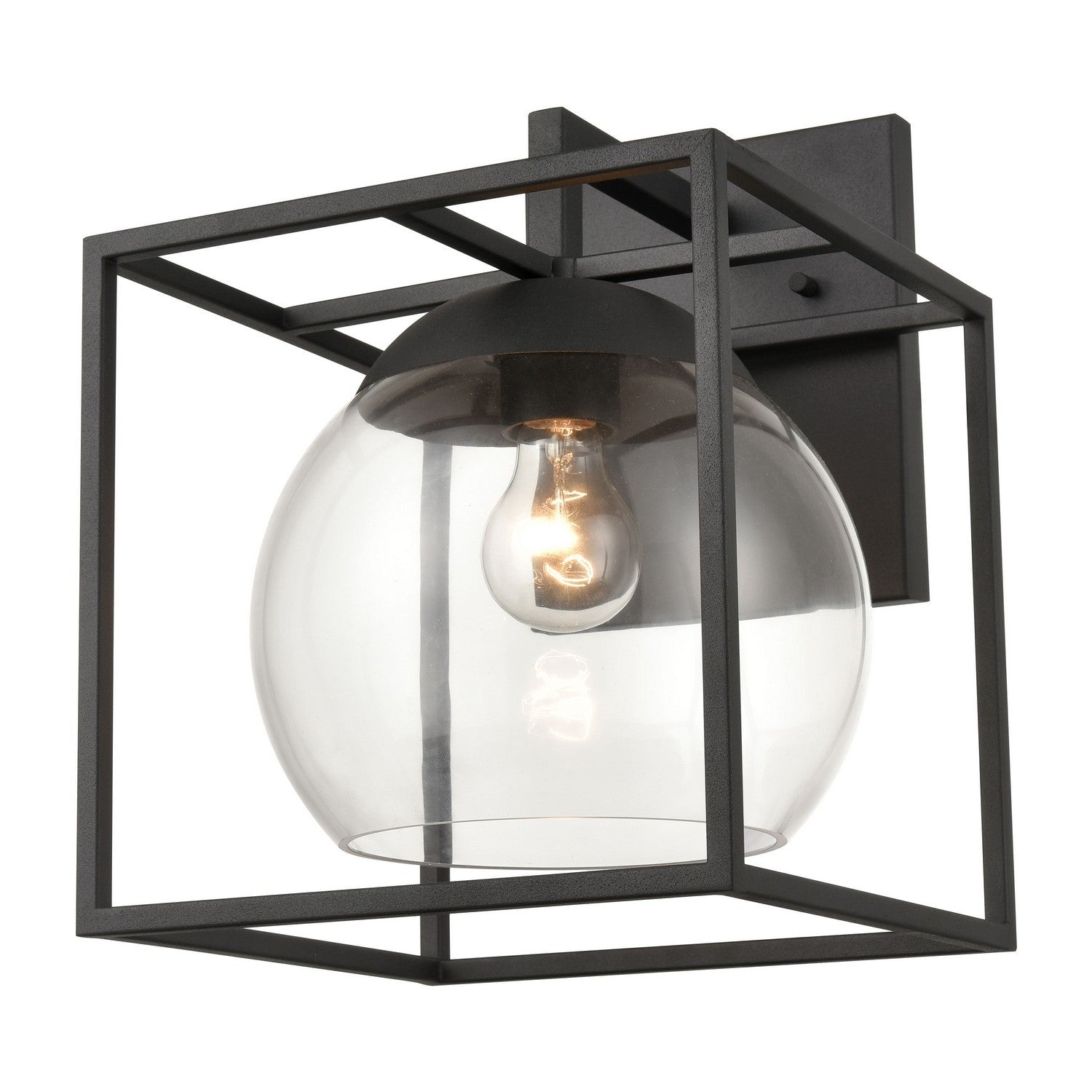 ELK Home - 47322/1 - One Light Outdoor Wall Sconce - Cubed - Charcoal