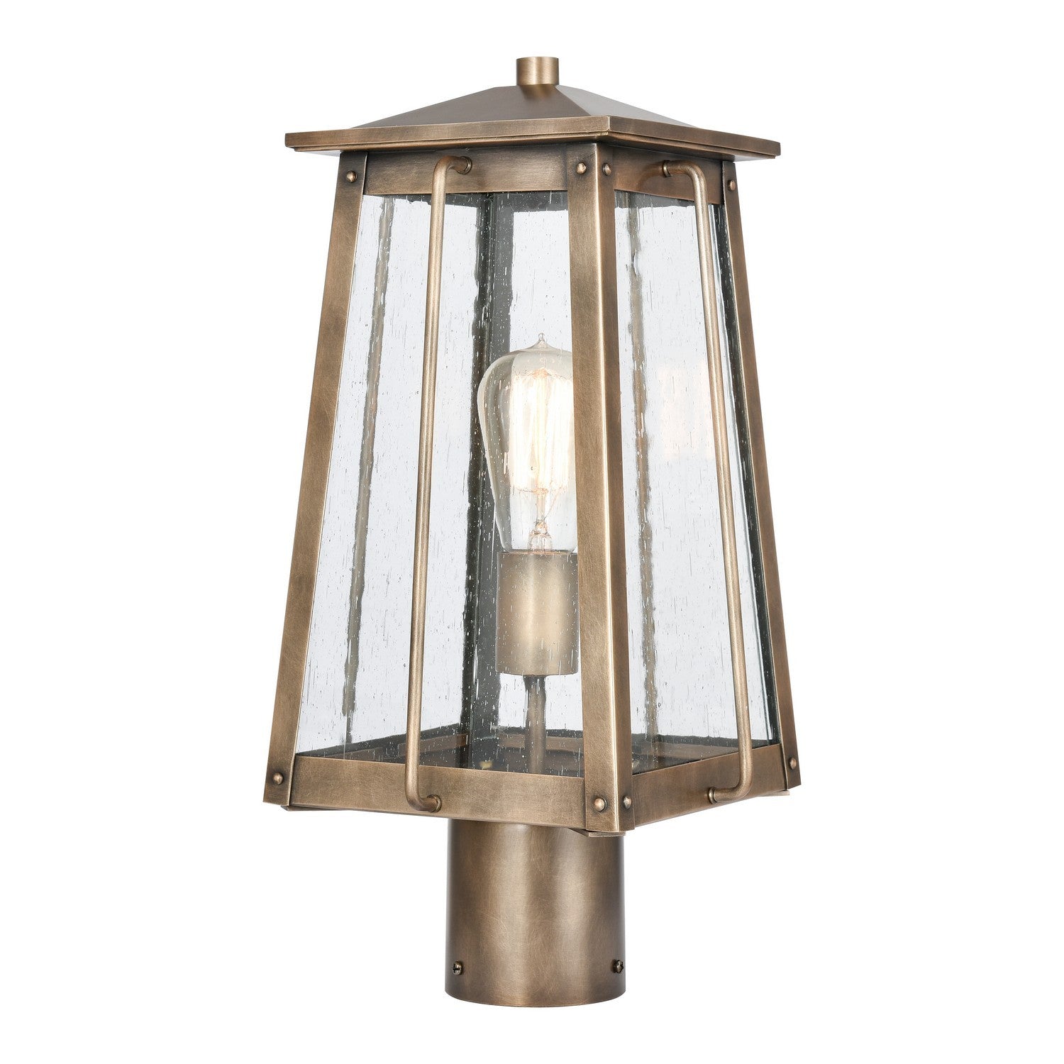 ELK Home - 83416/1 - Two Light Outdoor Post Mount - Kirkdale - Vintage Brass