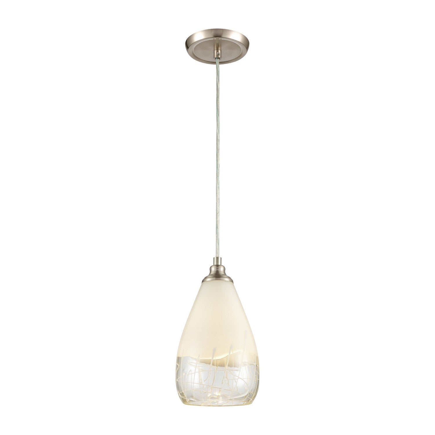 ELK Home - 85371/1 - One Light Mini Pendant - Sugarcoat - Satin Nickel