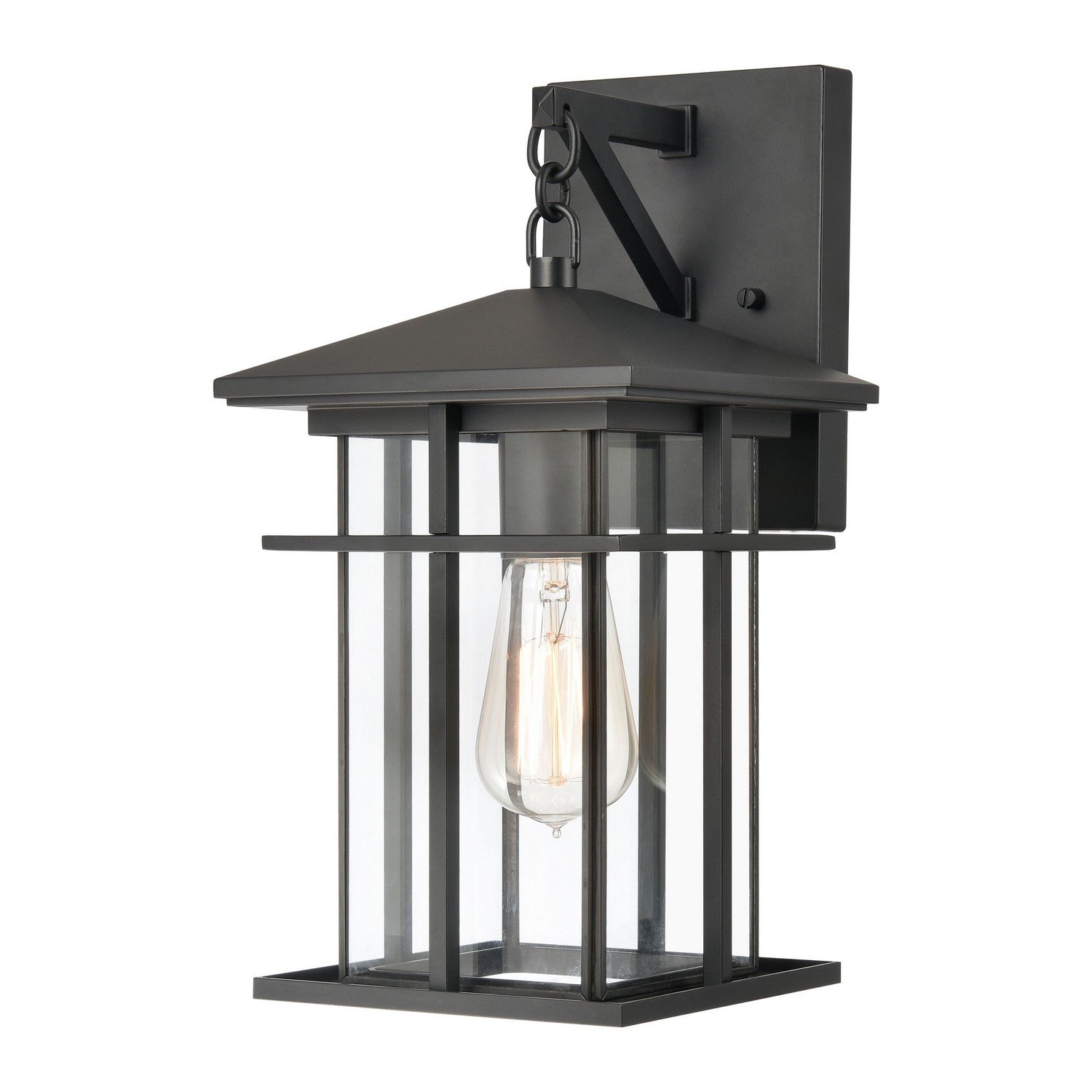 ELK Home - 89360/1 - One Light Outdoor Wall Sconce - Oak Park - Matte Black