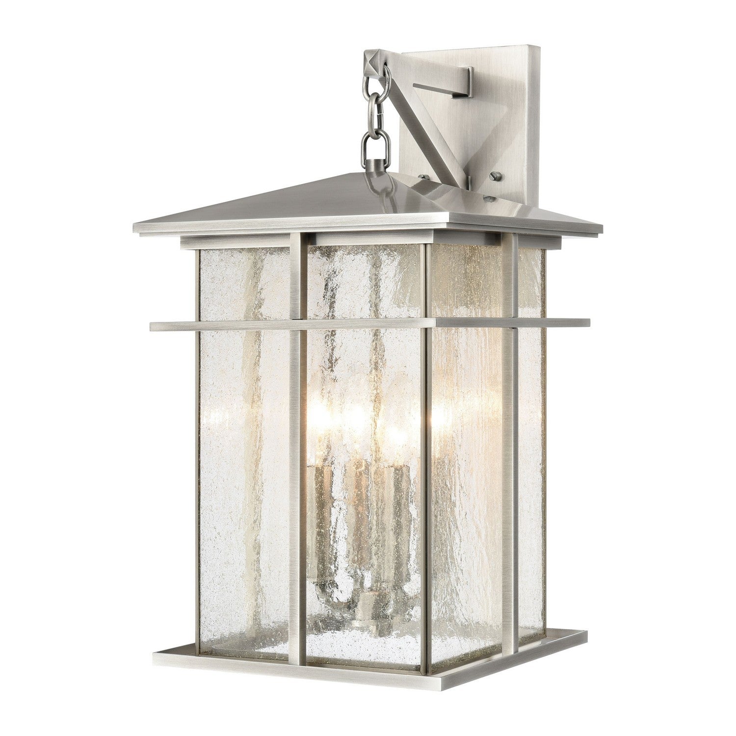 ELK Home - 89372/4 - Four Light Outdoor Wall Sconce - Oak Park - Antique Brushed Aluminum