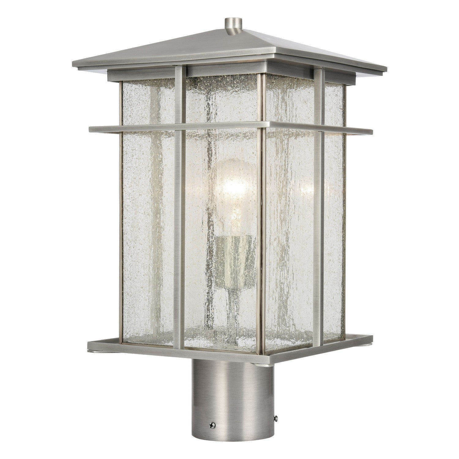 ELK Home - 89376/1 - One Light Outdoor Post Mount - Oak Park - Antique Brushed Aluminum