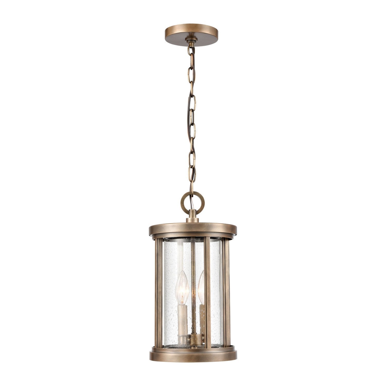 ELK Home - 89395/2 - Two Light Outdoor Pendant - Brison - Vintage Brass