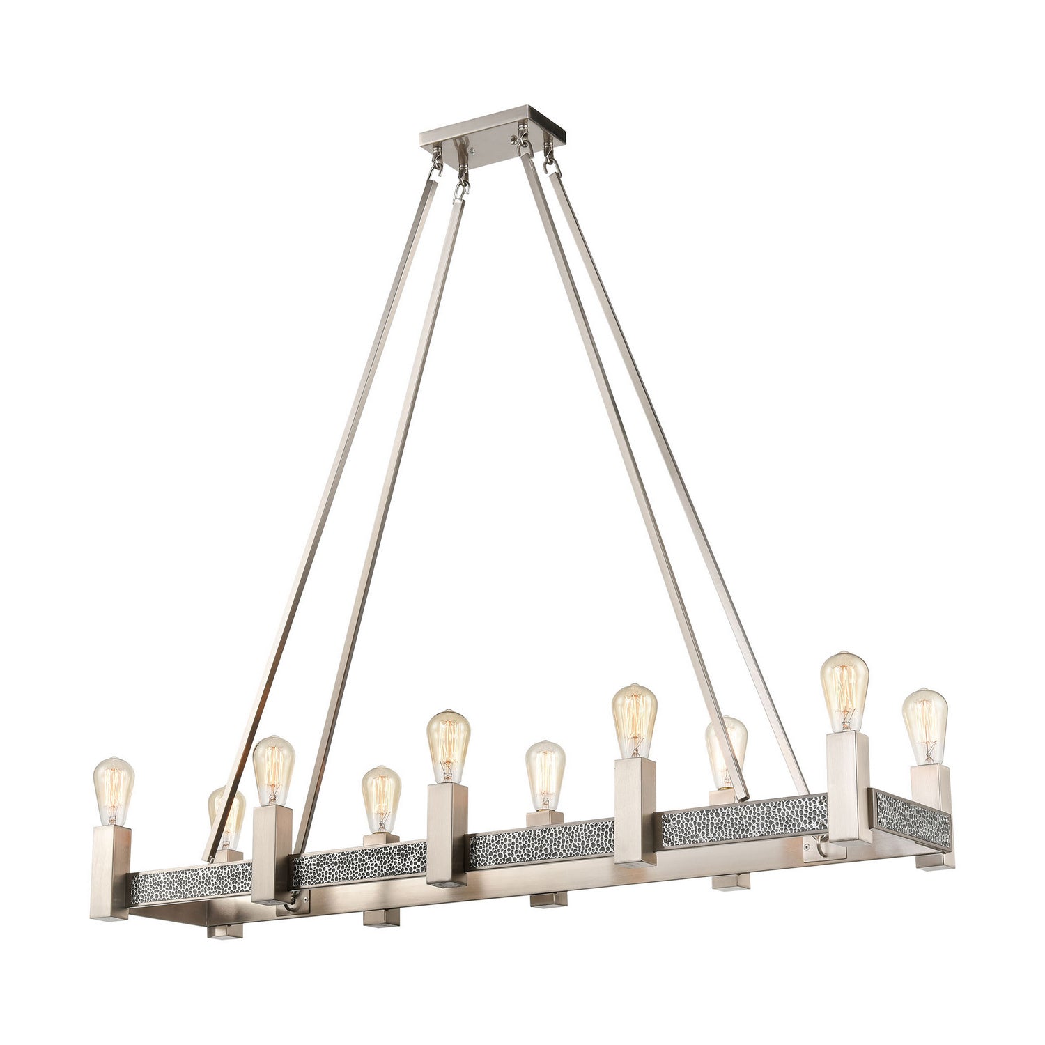 ELK Home - D4680 - Ten Light Island Pendant - Impression - Satin Nickel