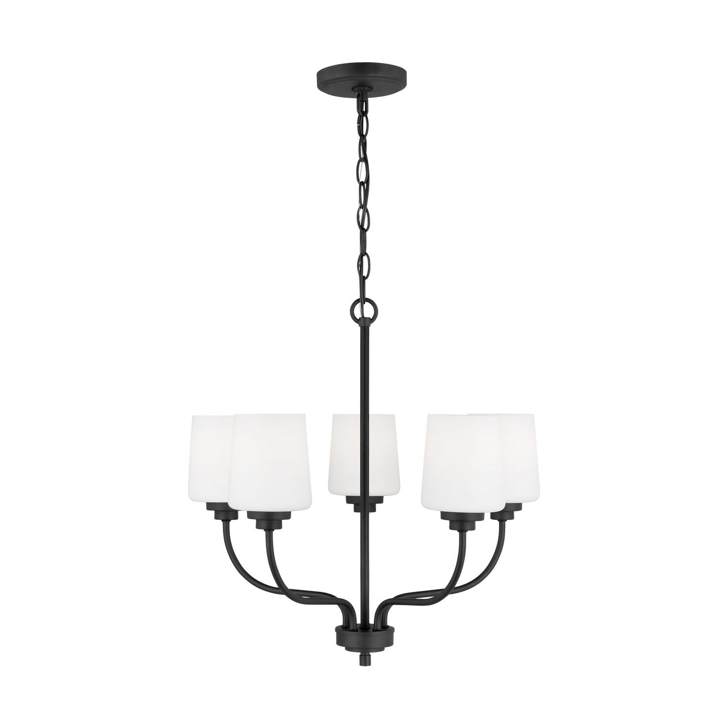 Generation Lighting. - 3102805-112 - Five Light Chandelier - Windom - Midnight Black