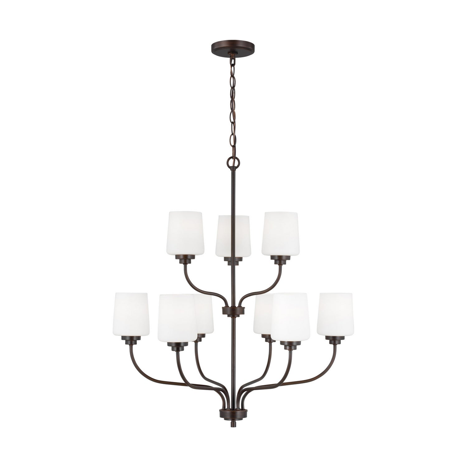 Generation Lighting. - 3102809EN3-710 - Nine Light Chandelier - Windom - Bronze